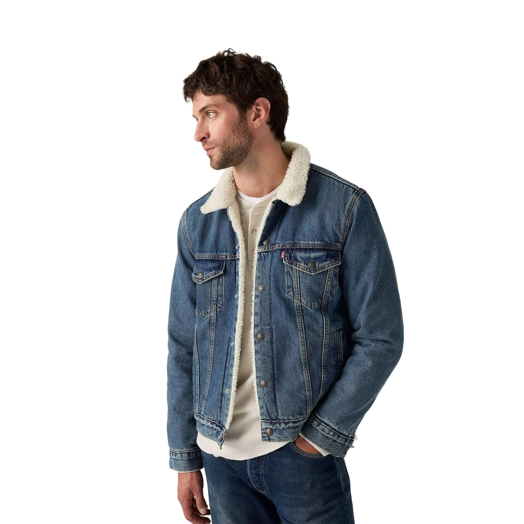 Levis Type 3 Sherpa Trucker Jacket In The Morning