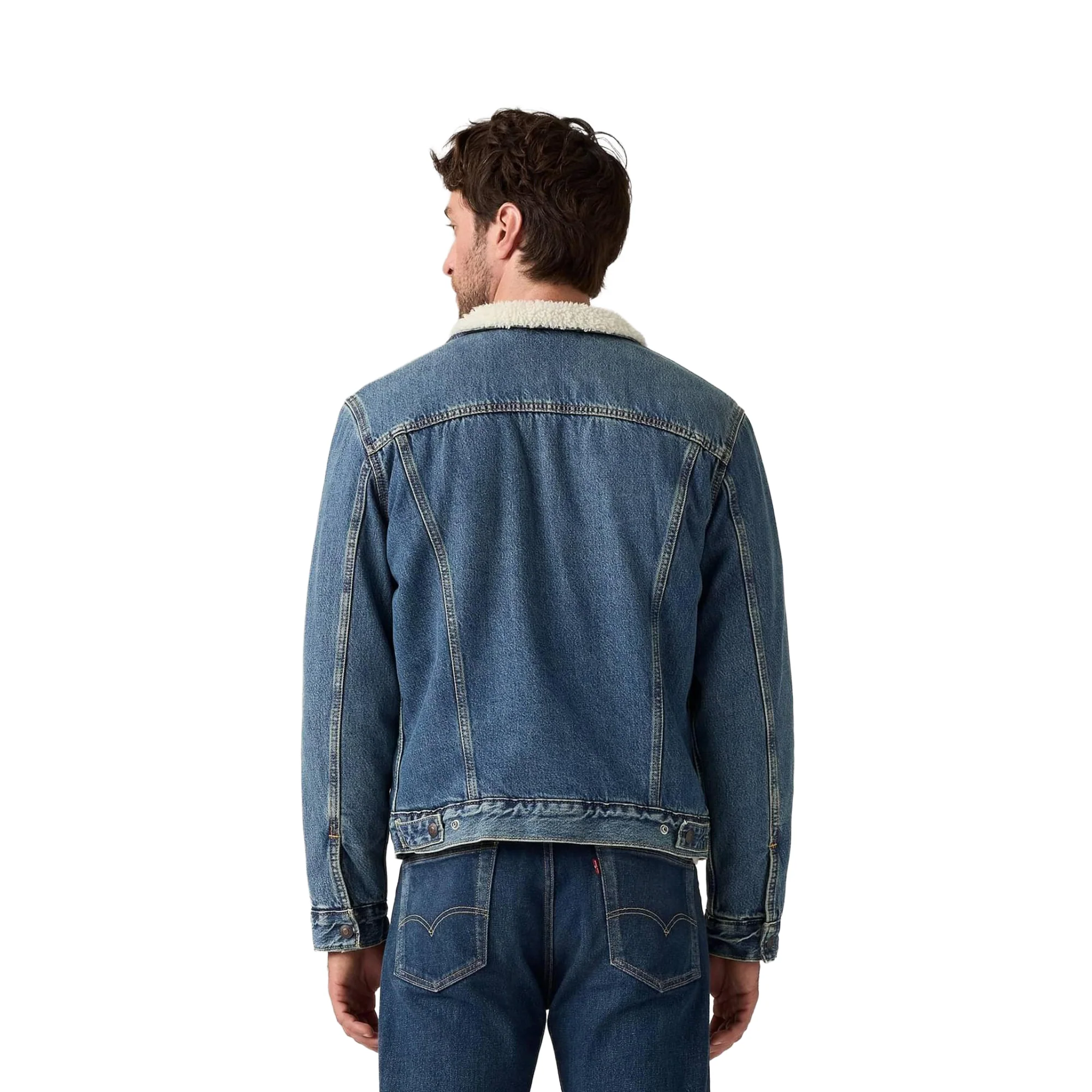 Levis Type 3 Sherpa Trucker Jacket In The Morning - Image 3