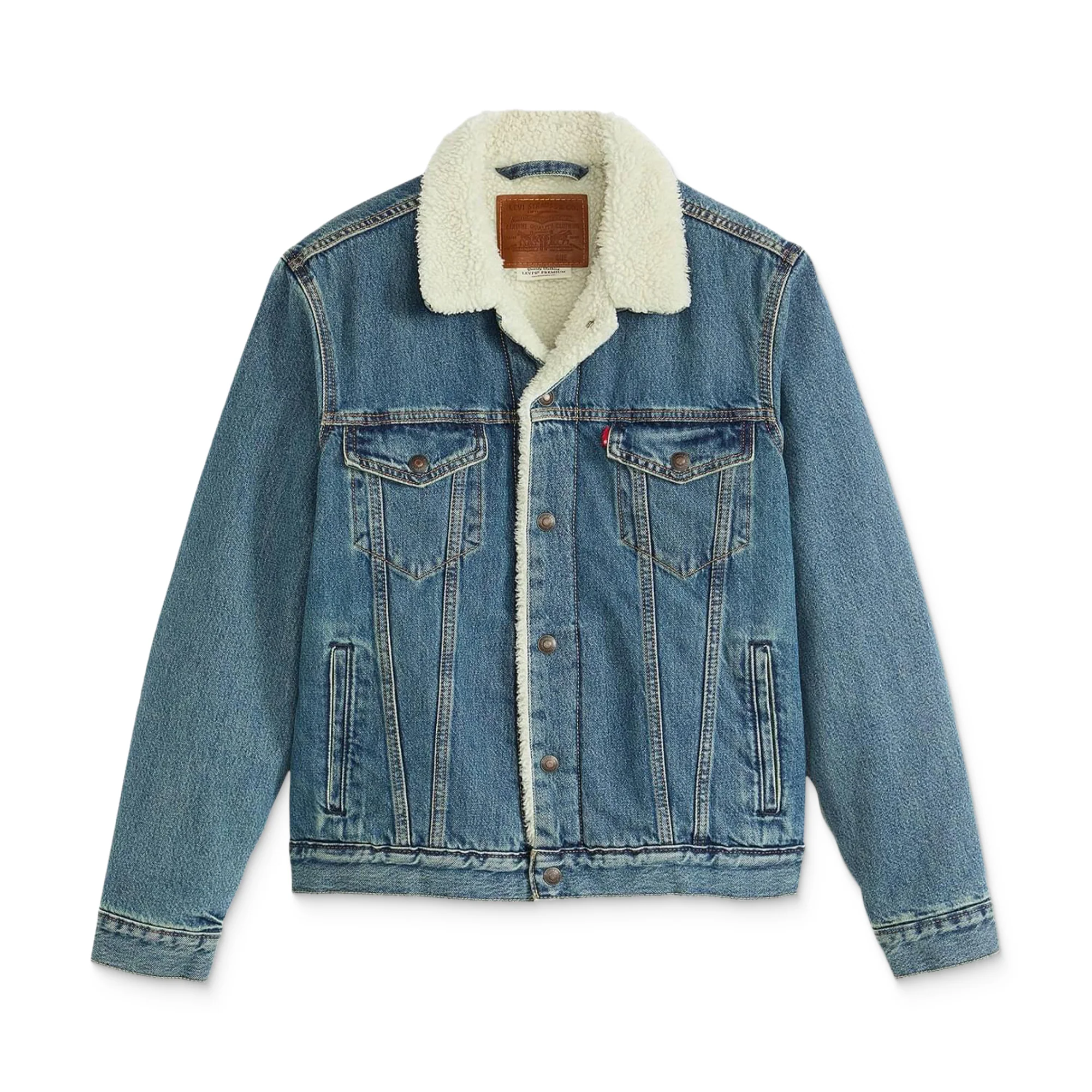 Levis Type 3 Sherpa Trucker Jacket In The Morning - Image 4