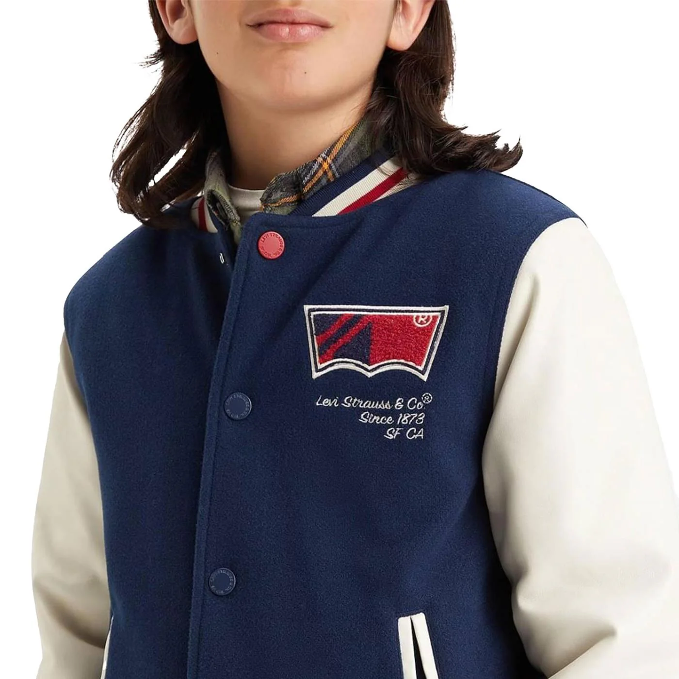 Levis Varsity Jacket Navy Blue - Image 3