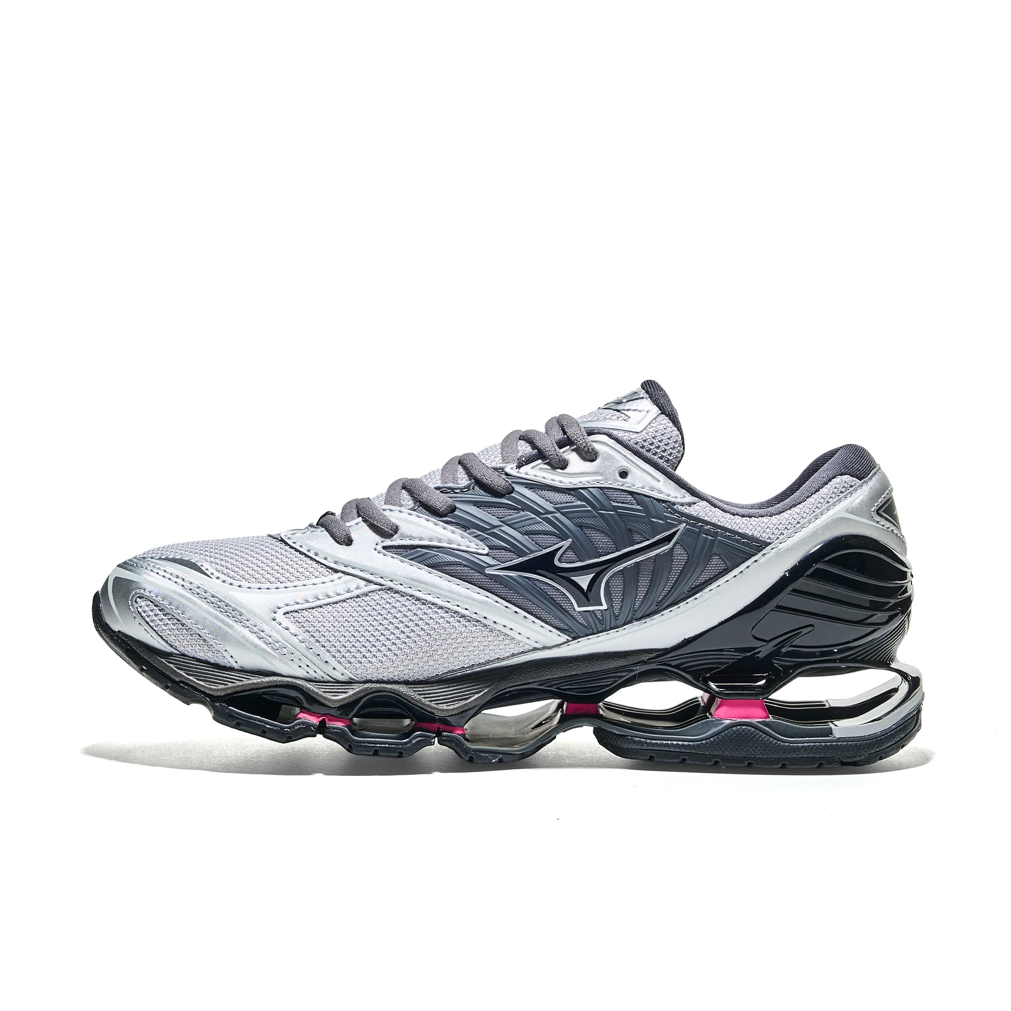 Mizuno Wave Prophecy LS Harbor Mist/Black/Fuchsia Purple - Image 2