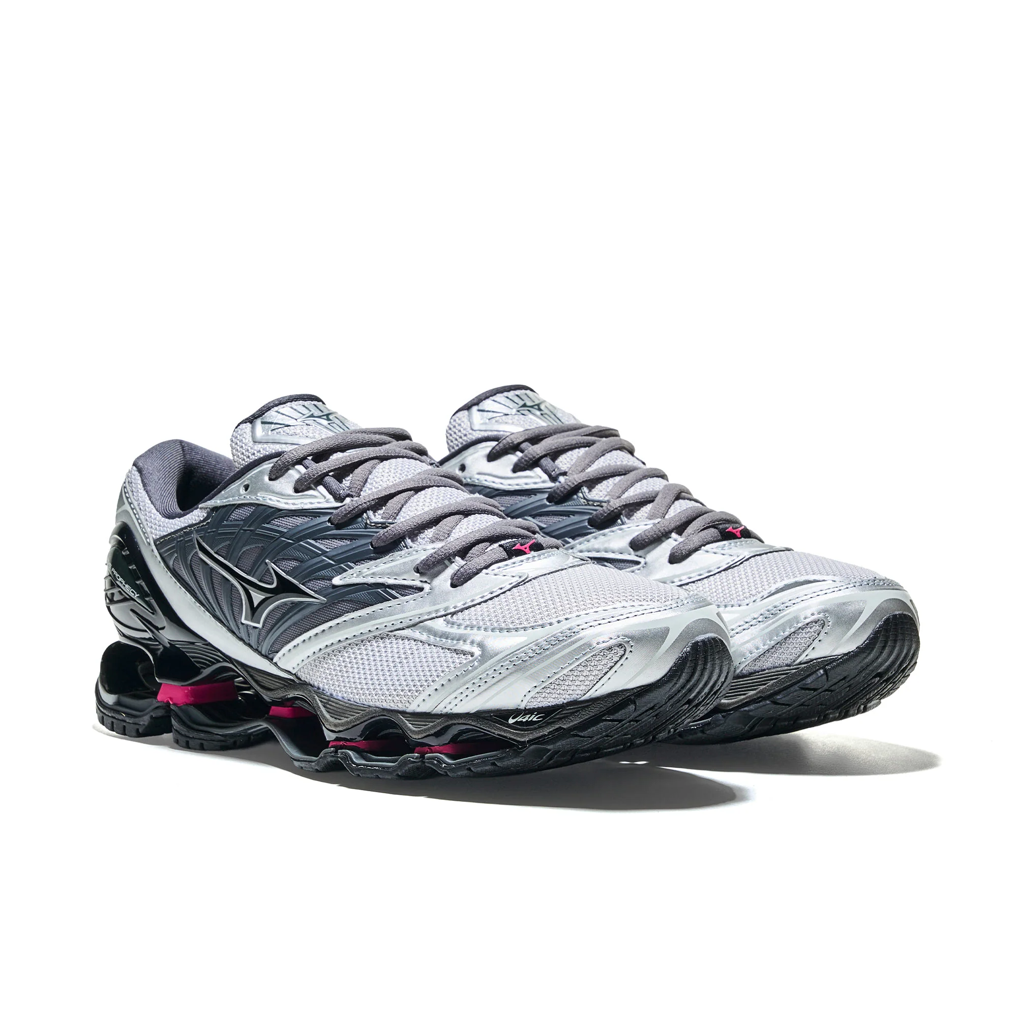 Mizuno Wave Prophecy LS Harbor Mist/Black/Fuchsia Purple - Image 3