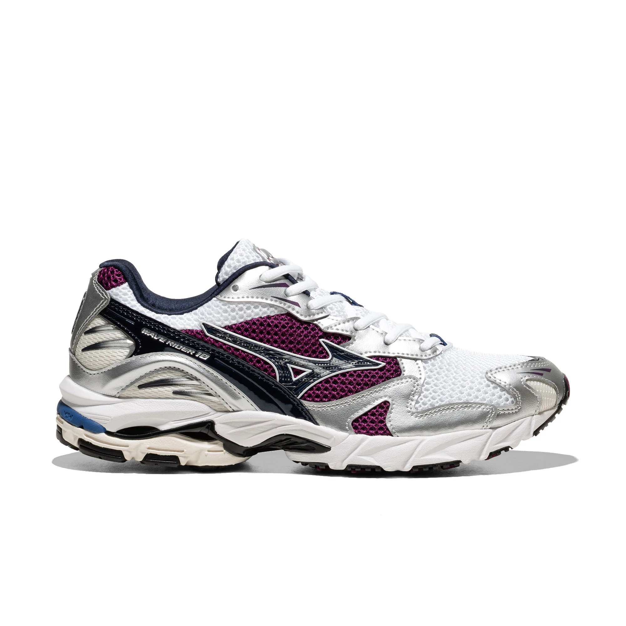 Mizuno Wave Rider 10 White/Baritone Blue/Dark Purple