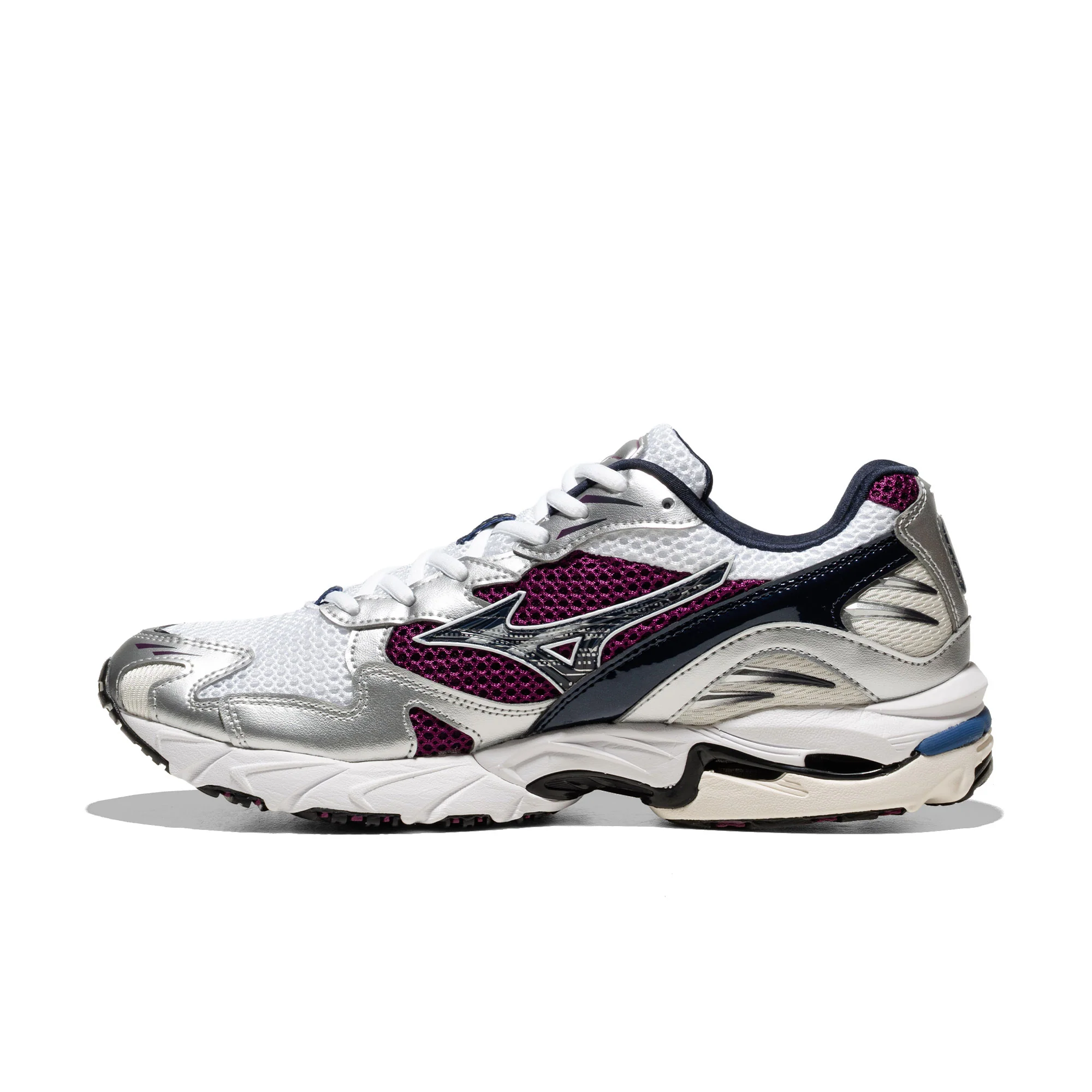 Mizuno Wave Rider 10 White/Baritone Blue/Dark Purple - Image 3