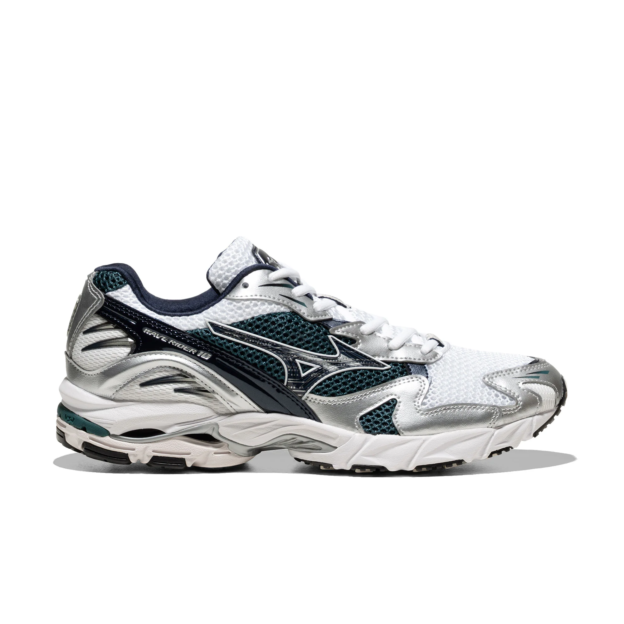 Mizuno Wave Rider 10 White/Baritone Blue/Deep Teal