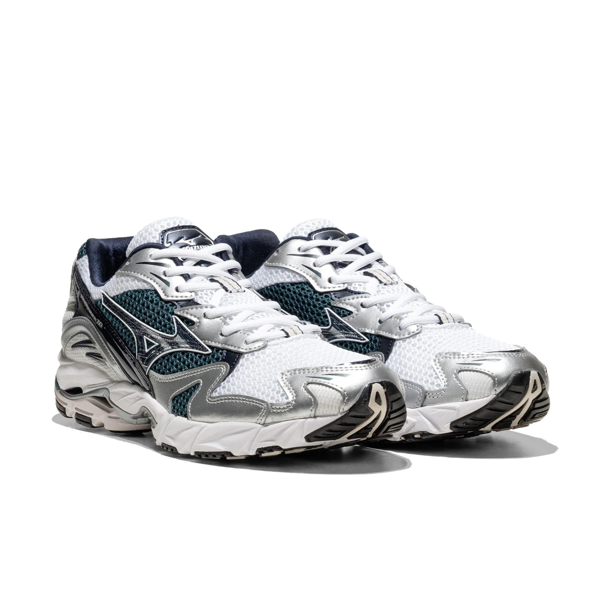 Mizuno Wave Rider 10 White/Baritone Blue/Deep Teal - Image 2