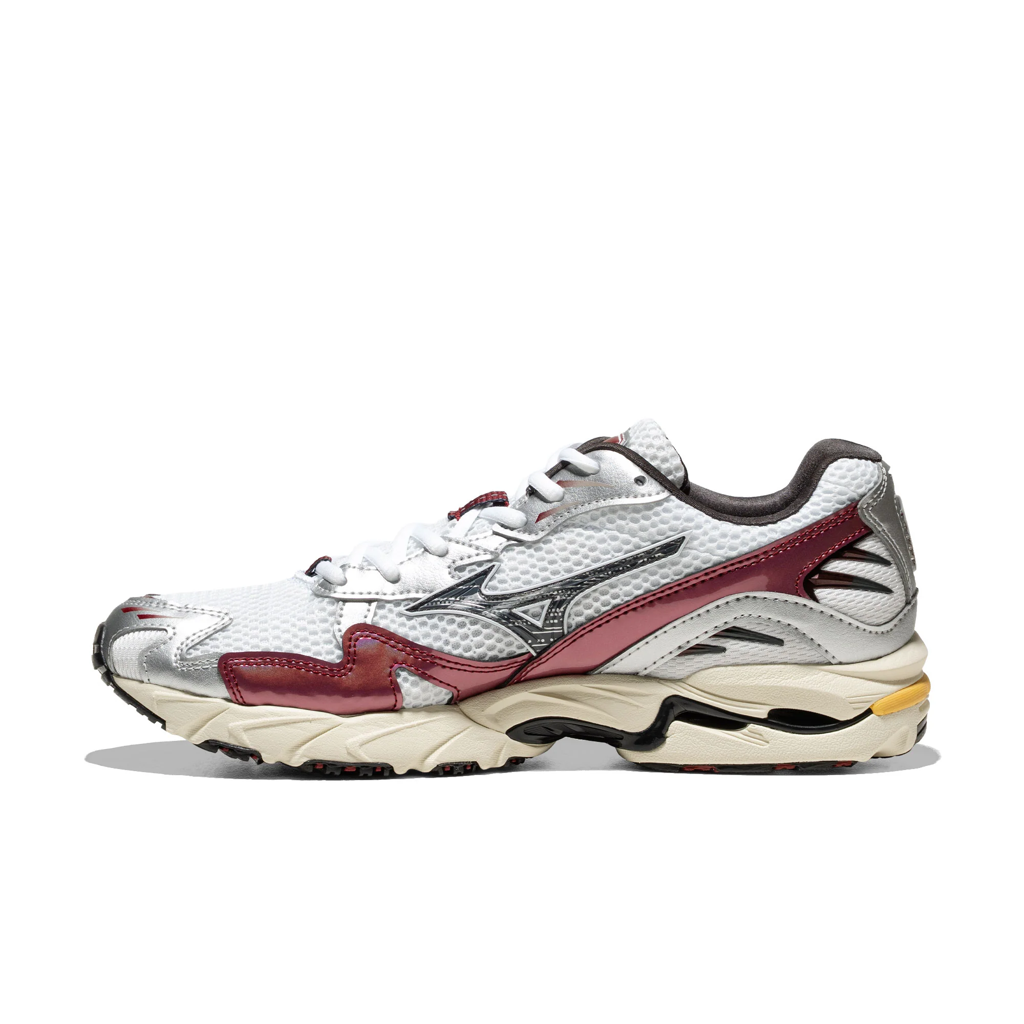 Mizuno Wave Rider 10 White/Black Sand/Syrah - Image 3