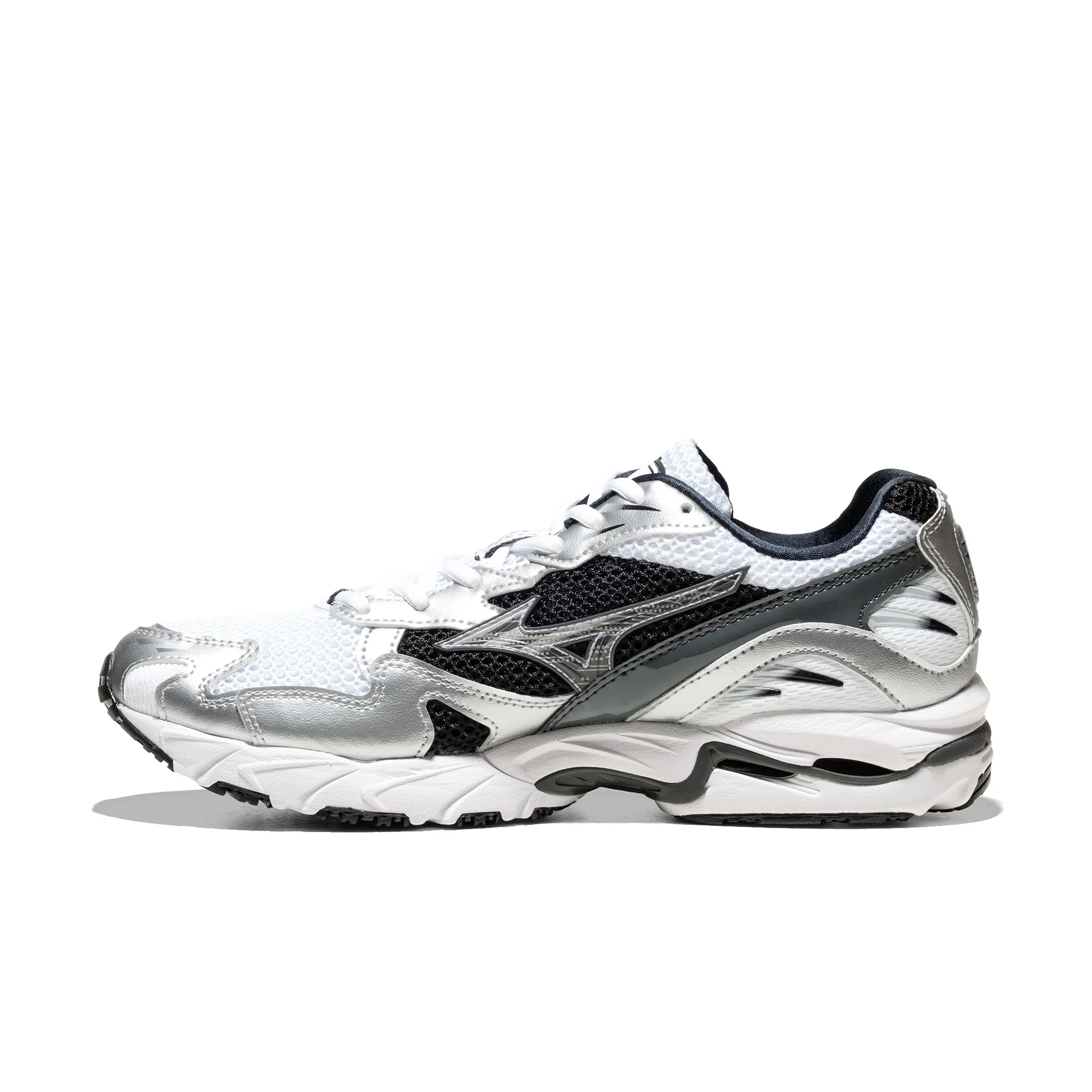 Mizuno Wave Rider 10 White/Silver/Black - Image 3