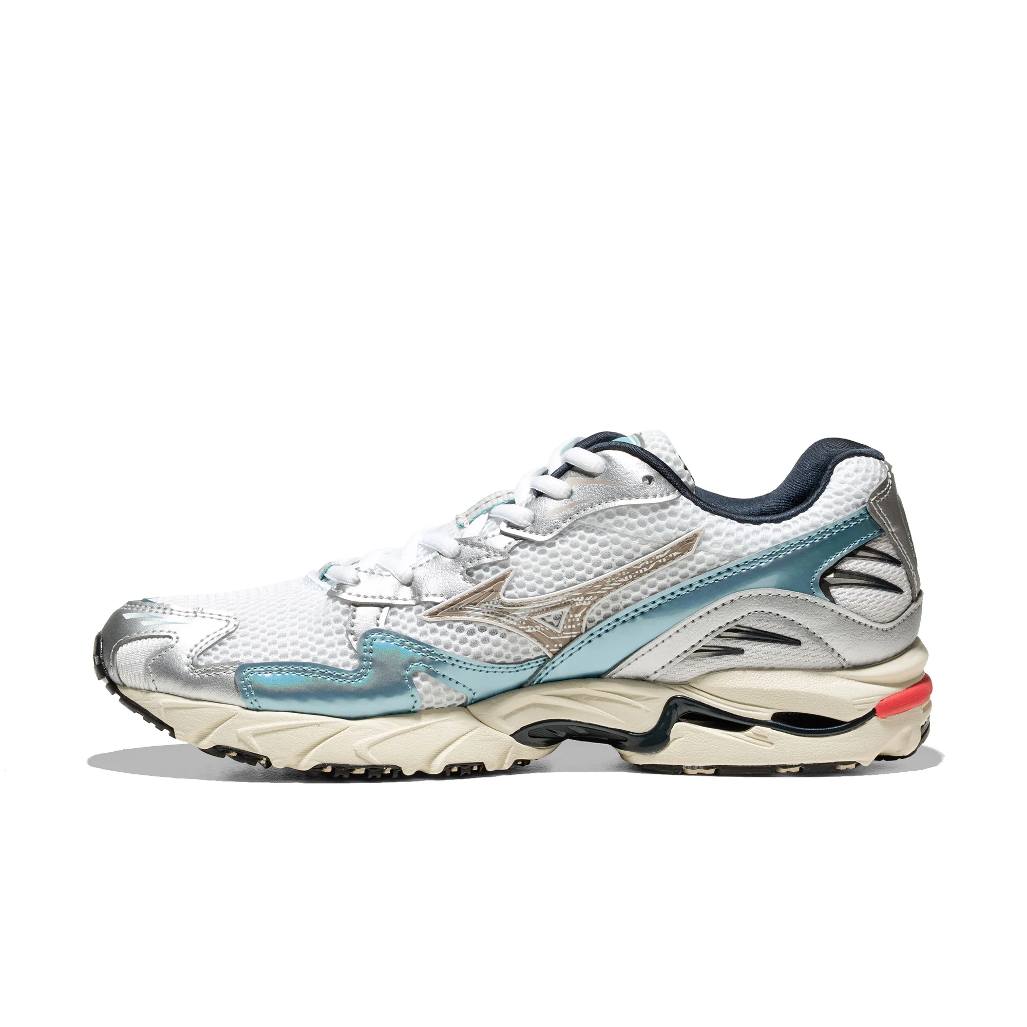 Mizuno Wave Rider 10 White/Vintage Khaki/Reef Waters - Image 3