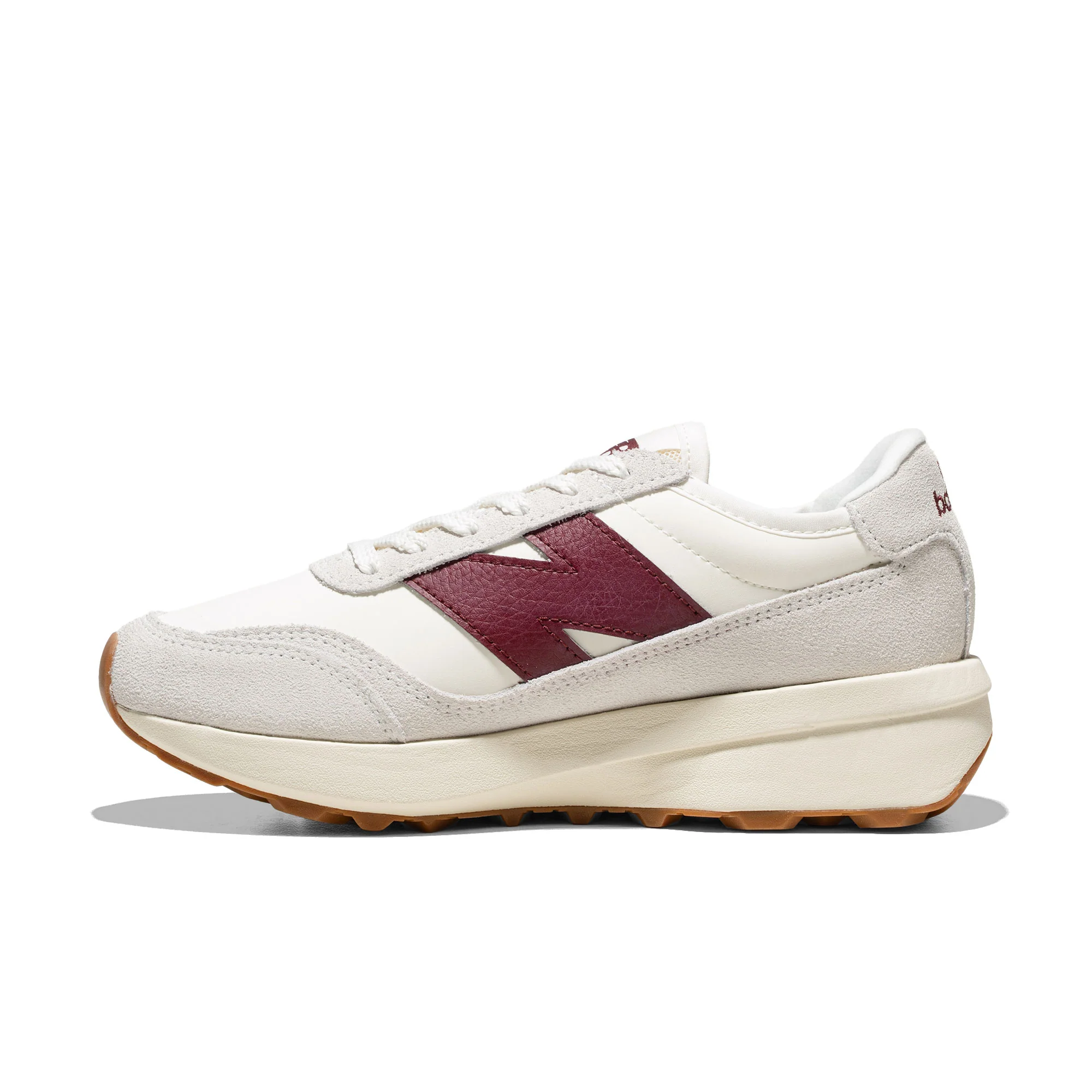 New Balance 370 Sea Salt/Classic Crimson - Image 3