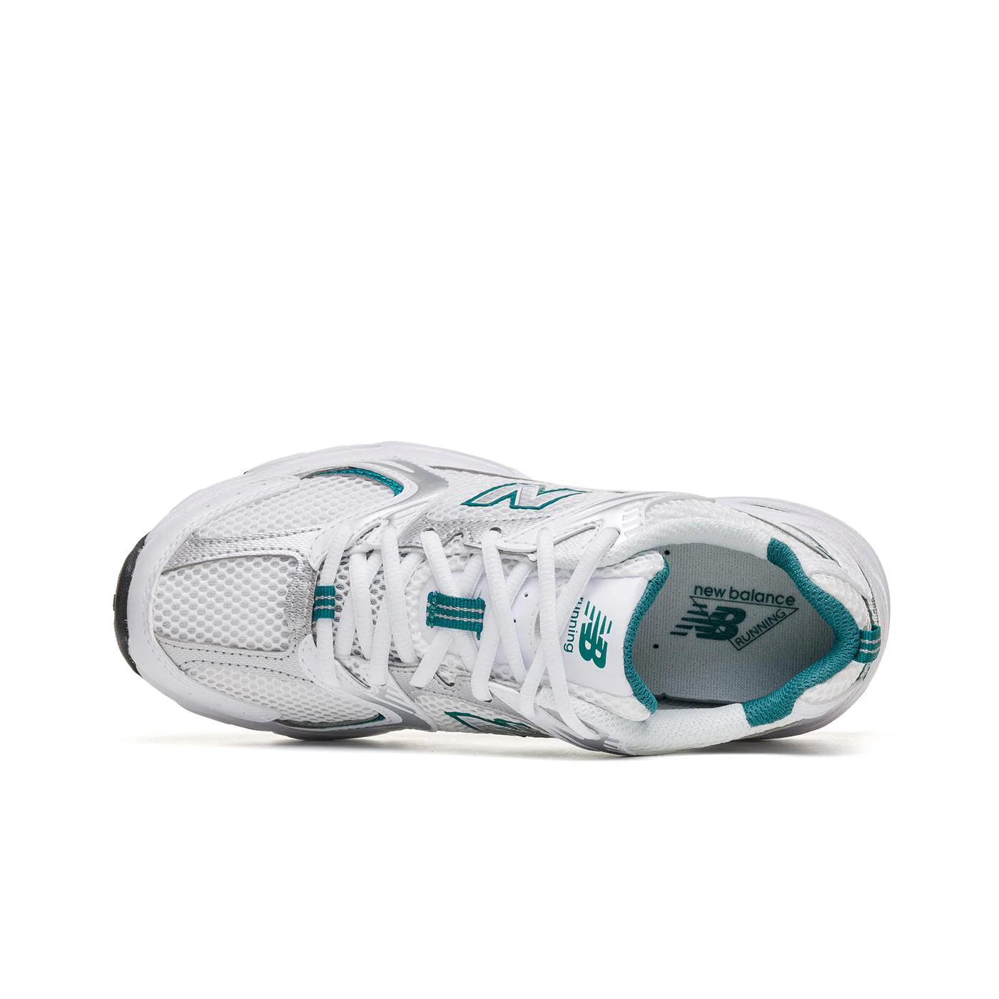 New Balance 530 White/Silver Metallic-Petrol - Image 5