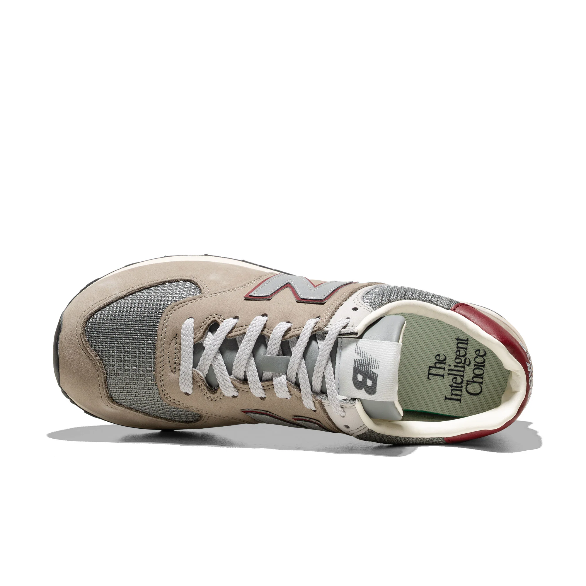 New Balance 574 Arid Stone/Monarch Burgundy - Image 5
