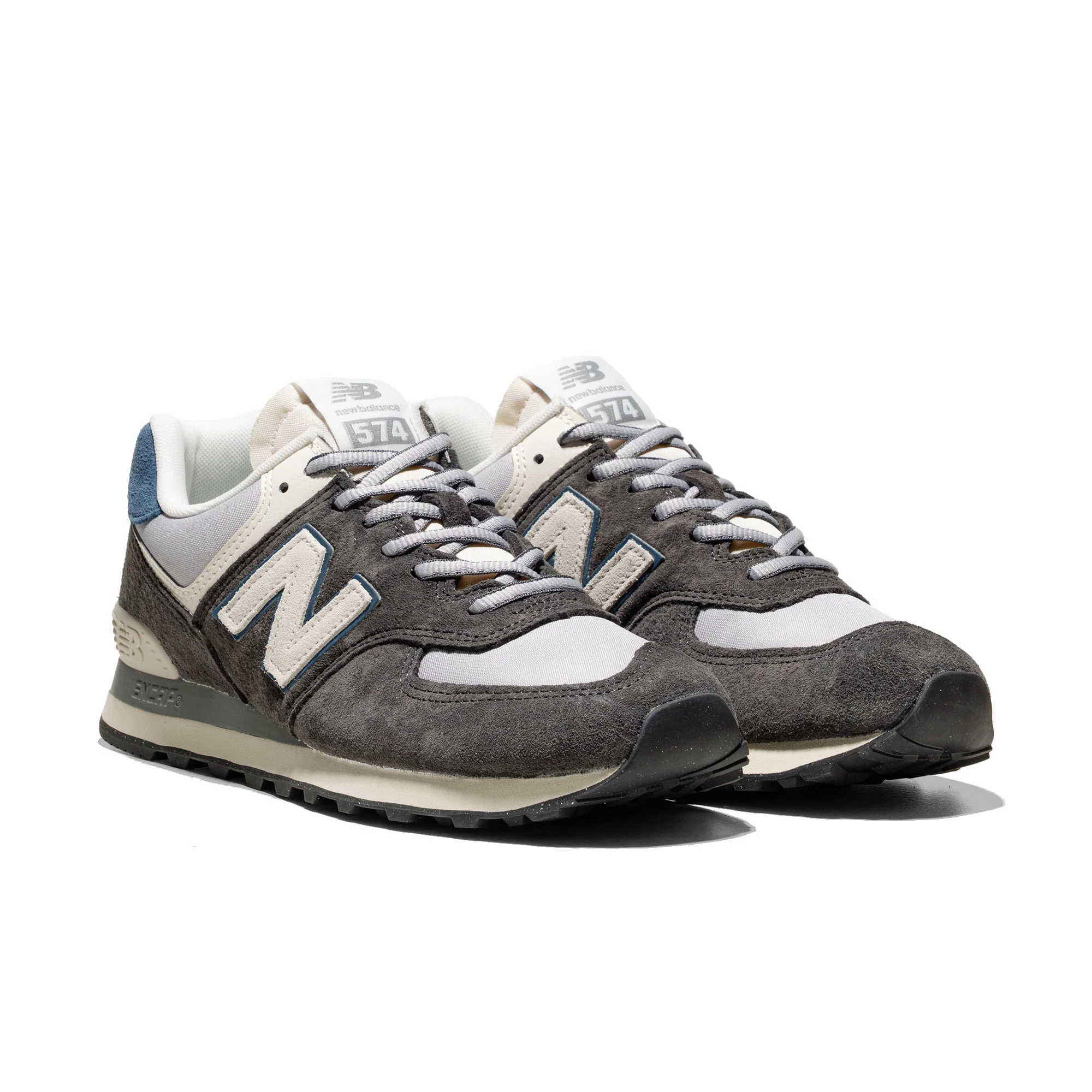 New Balance 574 Black Cement/Rain Cloud - Image 2