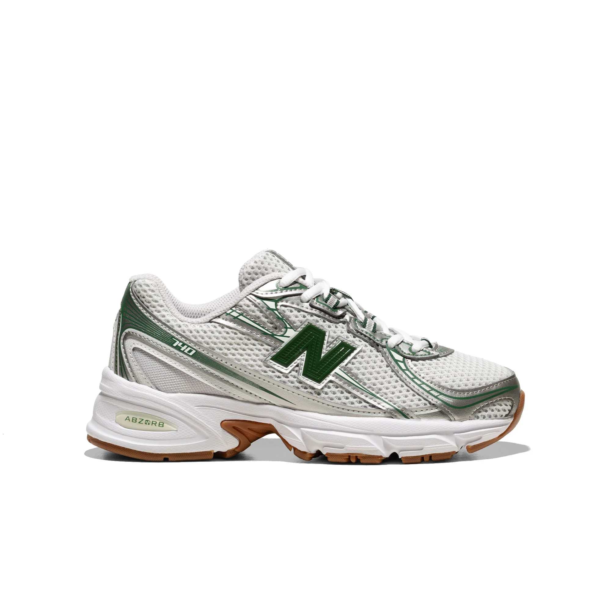New Balance 740 Silver Metallic/Dark Alpine Green
