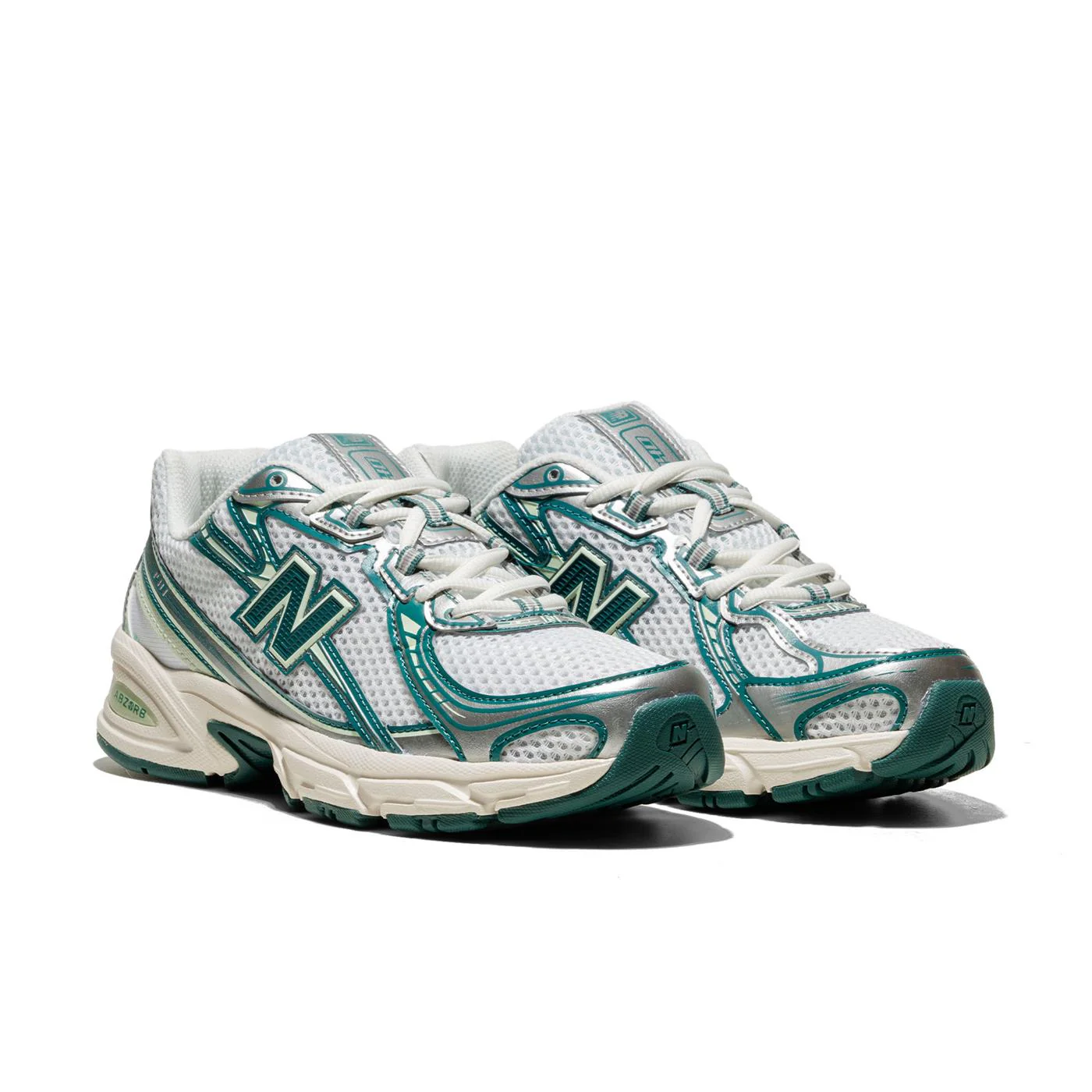 New Balance 740 V2 White/Marsh Green - Image 3