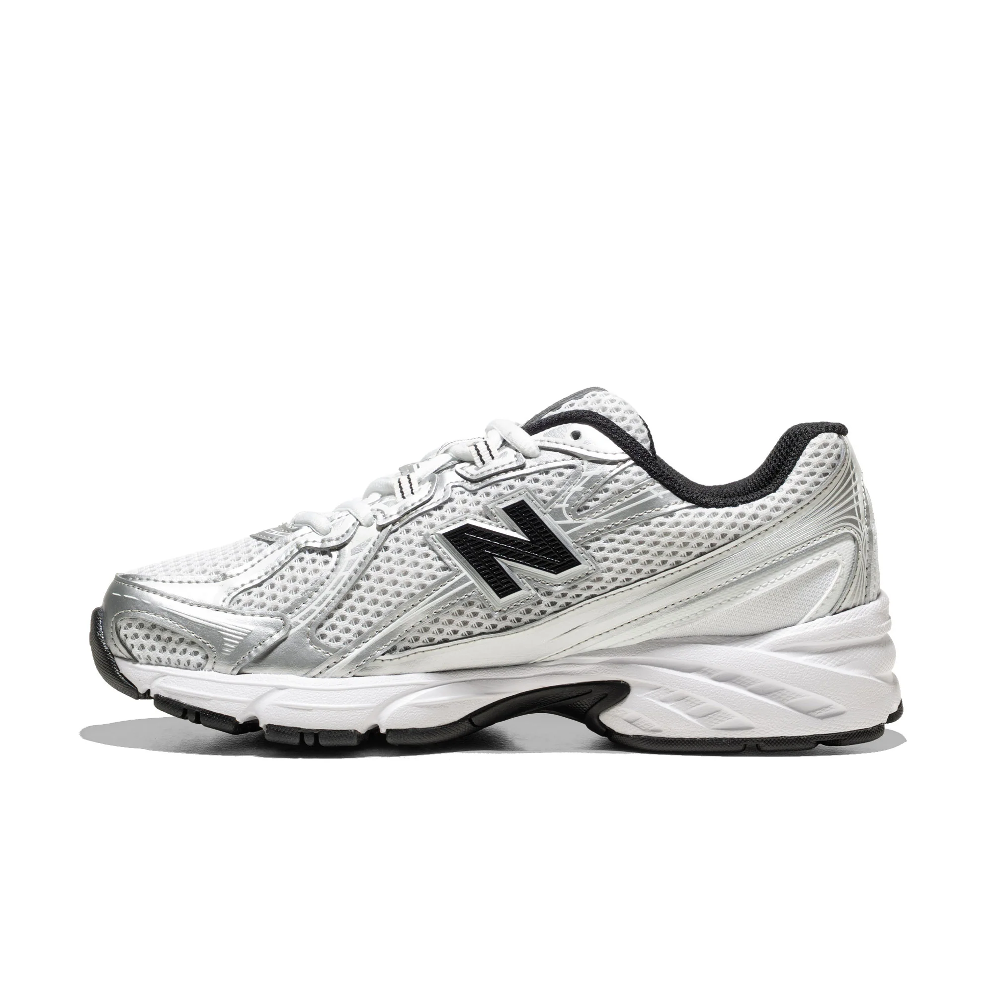 New Balance 740 White/Silver Metallic/Black - Image 3