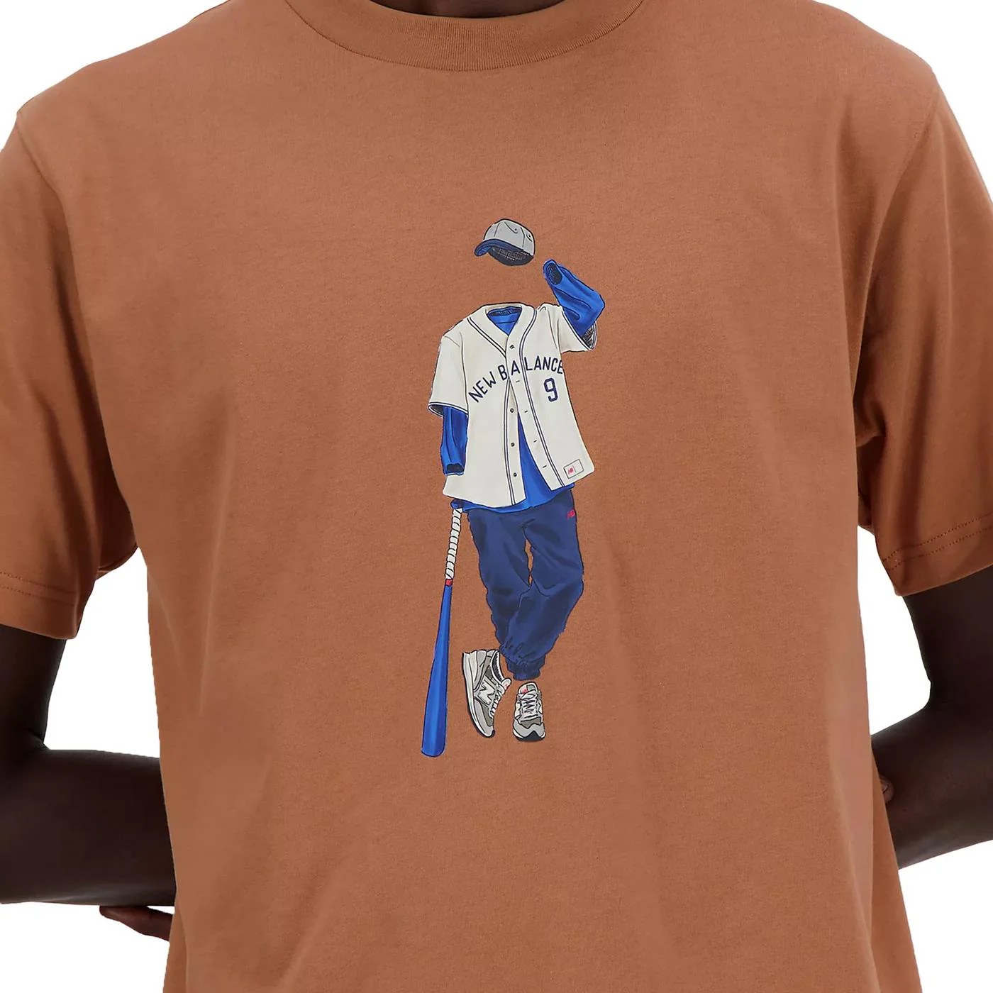New Balance NB Athletics Baseball Tee Walnut - Image 3