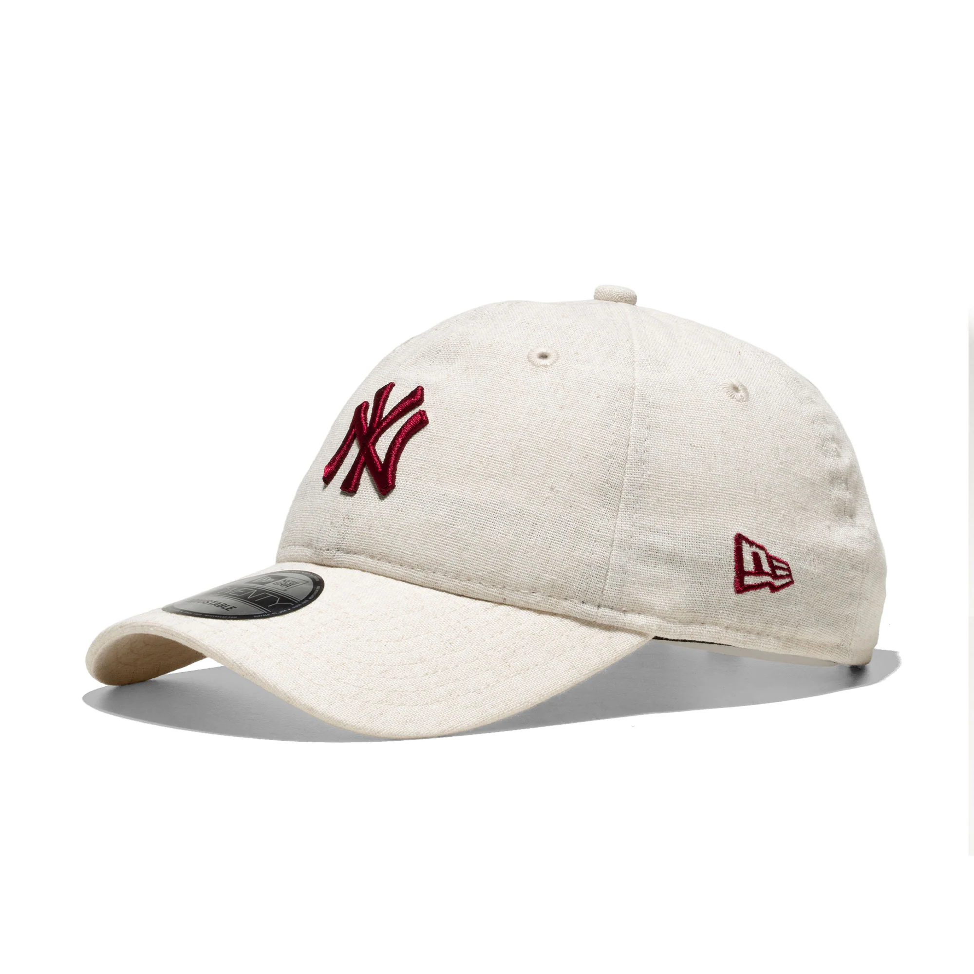 New Era Linen 9Twenty NY Yankees Stone/Cherry - Image 2