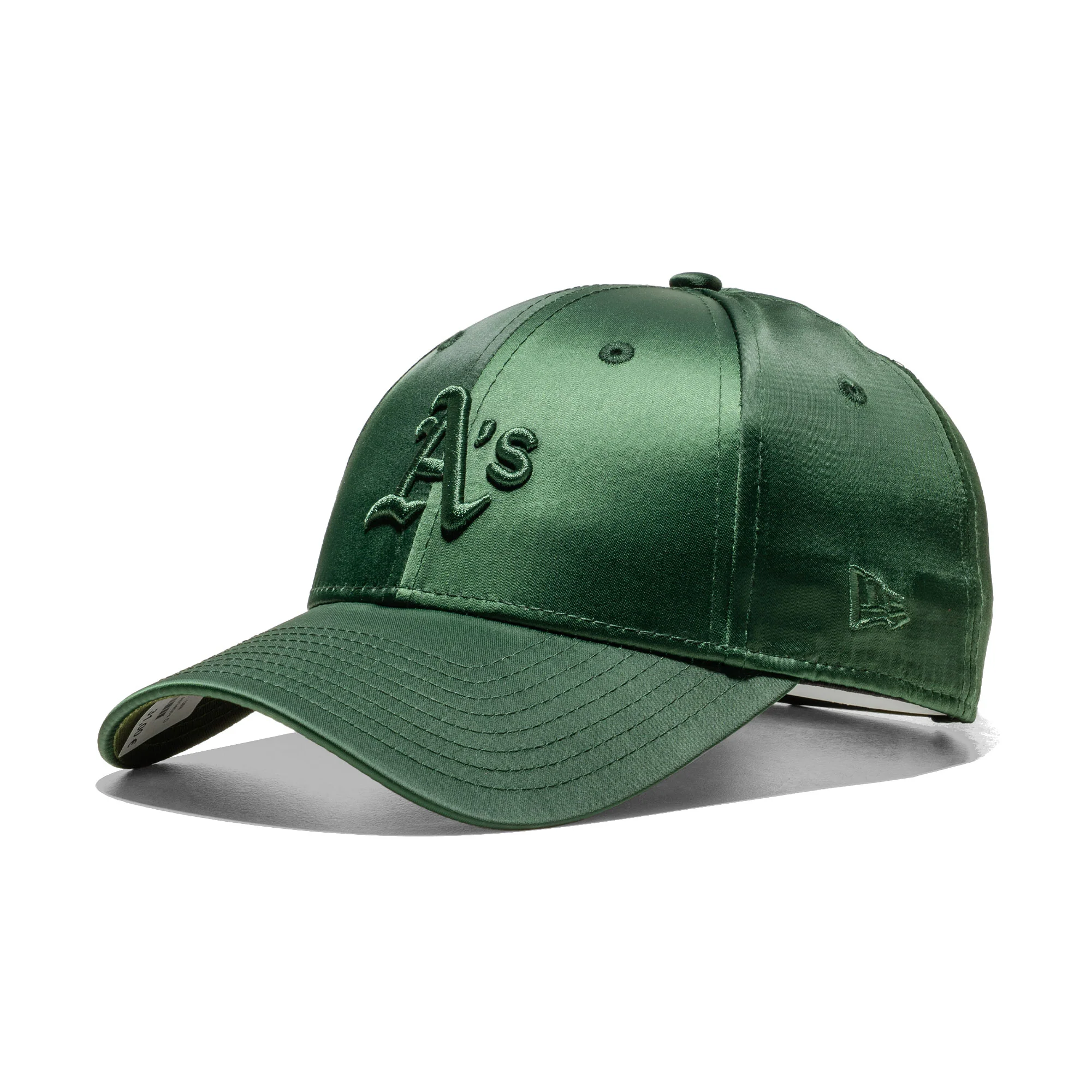 New Era Wmns Satin 9Forty Oakland Athletics Dark Green - Image 2