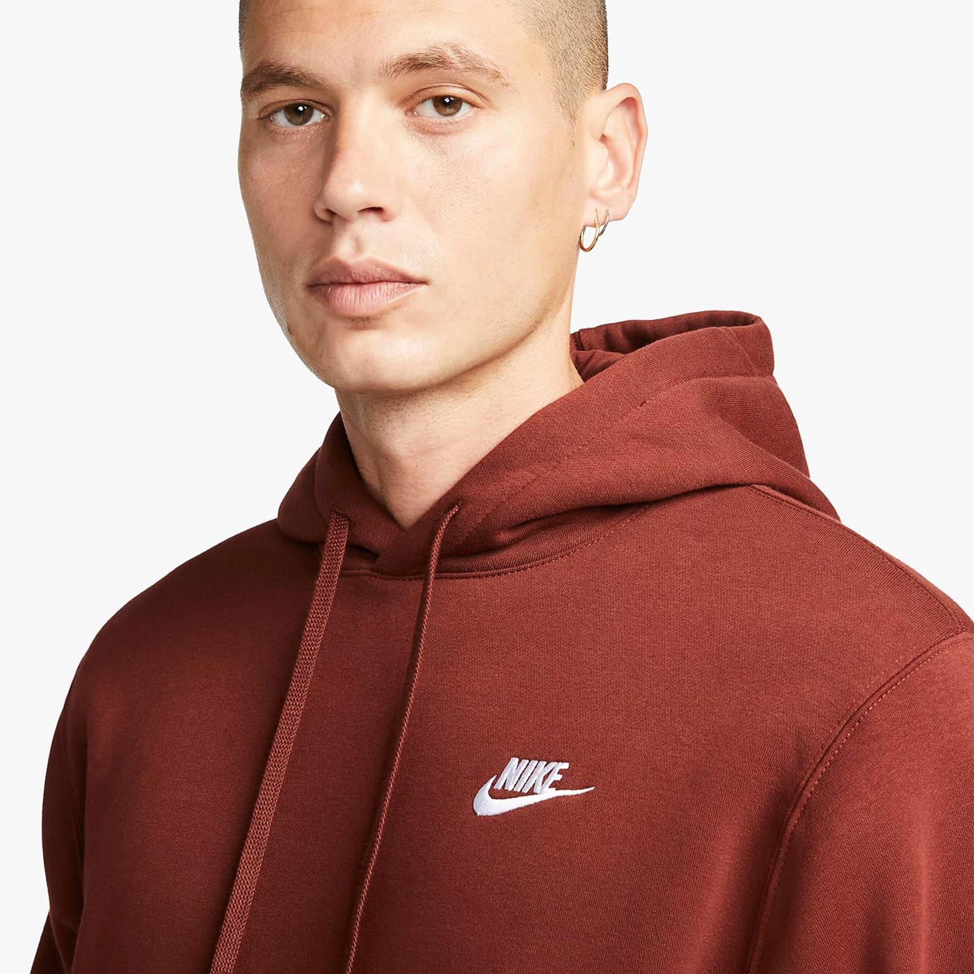 Nike Club Hoodie PO BB Oxen Brown/Oxen Brown-White - Image 4