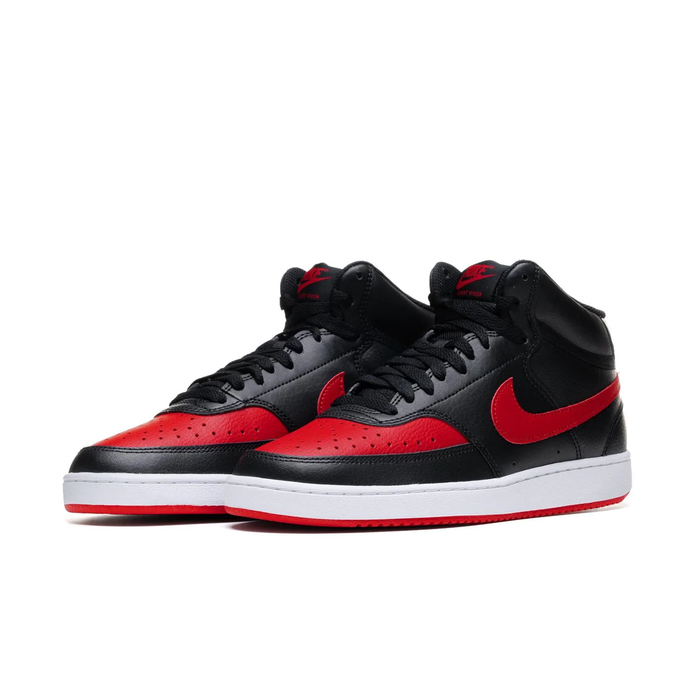 Nike Court Vision Mid Black/White-University Red - Image 3