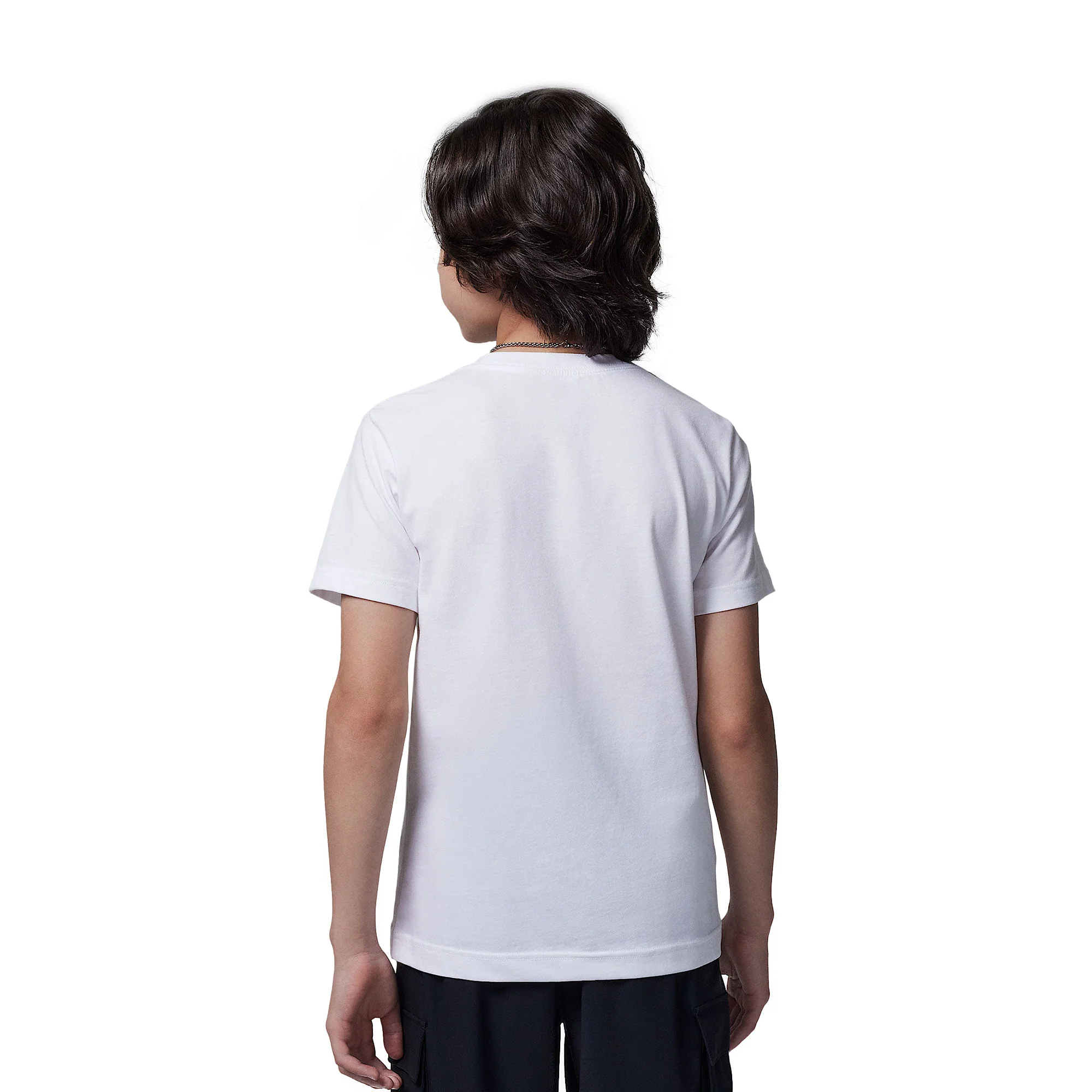 Nike Jordan Boys Air Stretch SS Crew Tee White - Image 2