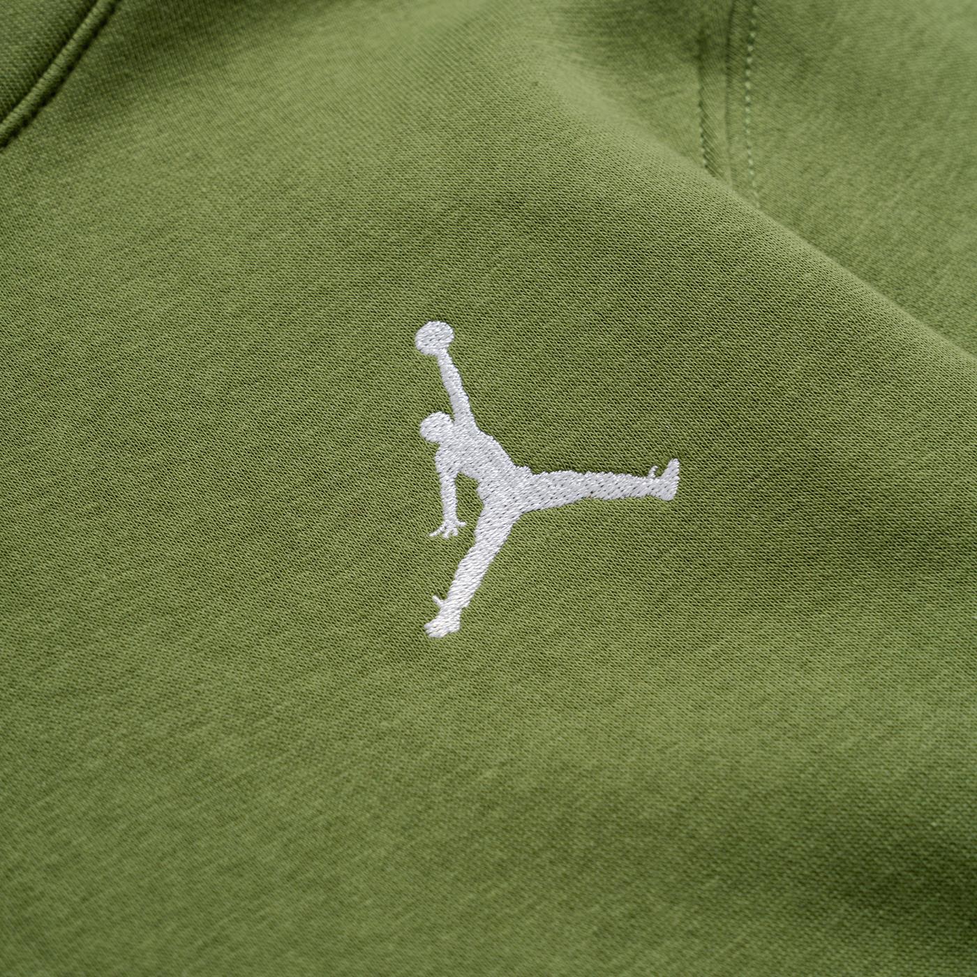 Nike Jordan Boys Essentials PO Hoodie Light Olive/White - Image 3