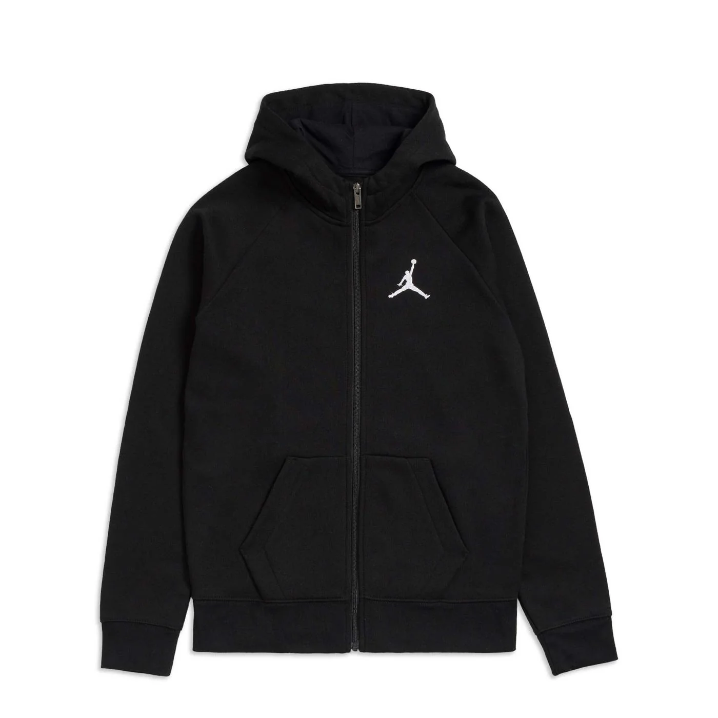 Nike Jordan Boys Jumpman Fleece FZ Hoodie Black/White