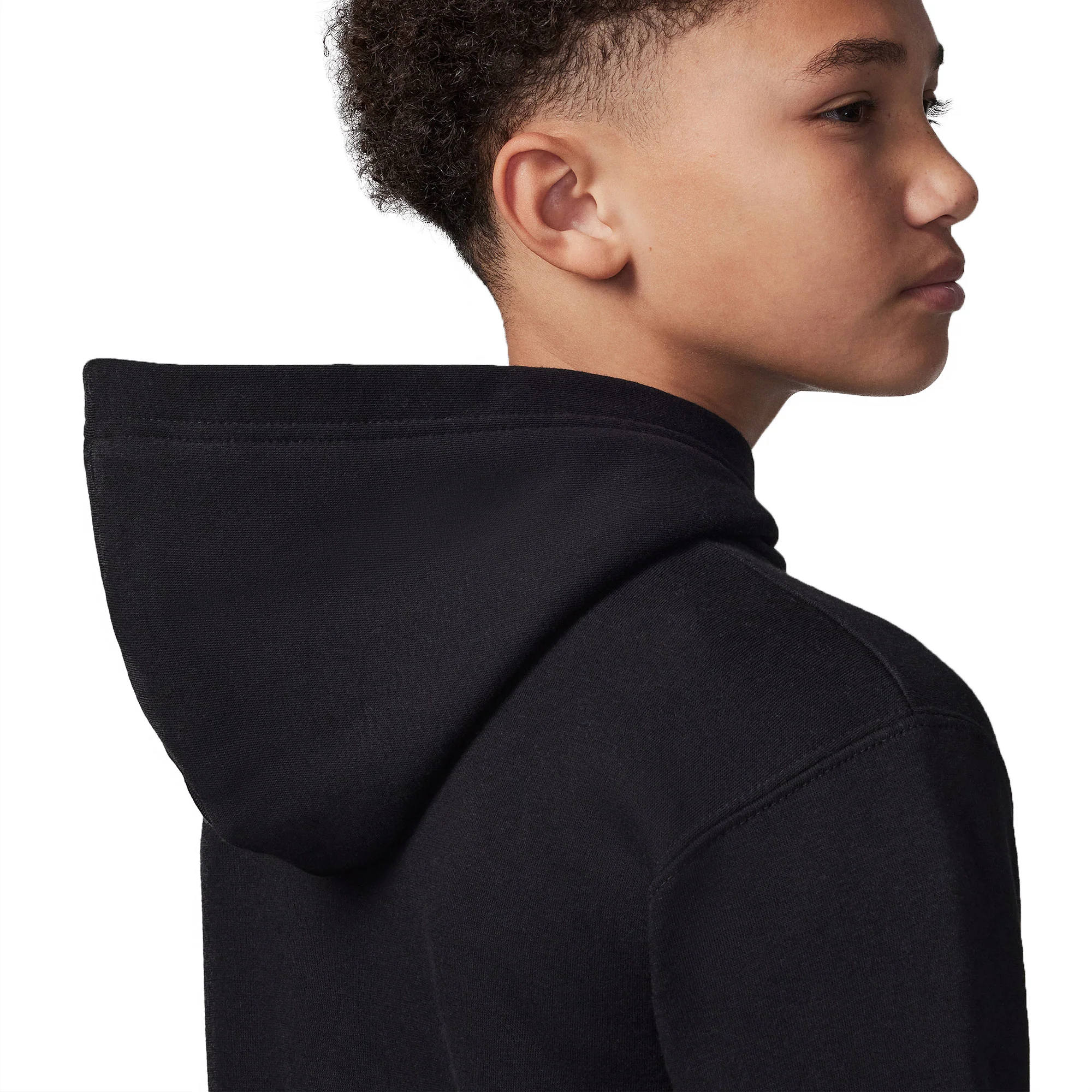 Nike Jordan Boys MJ Baseline PO Hoodie Black - Image 4