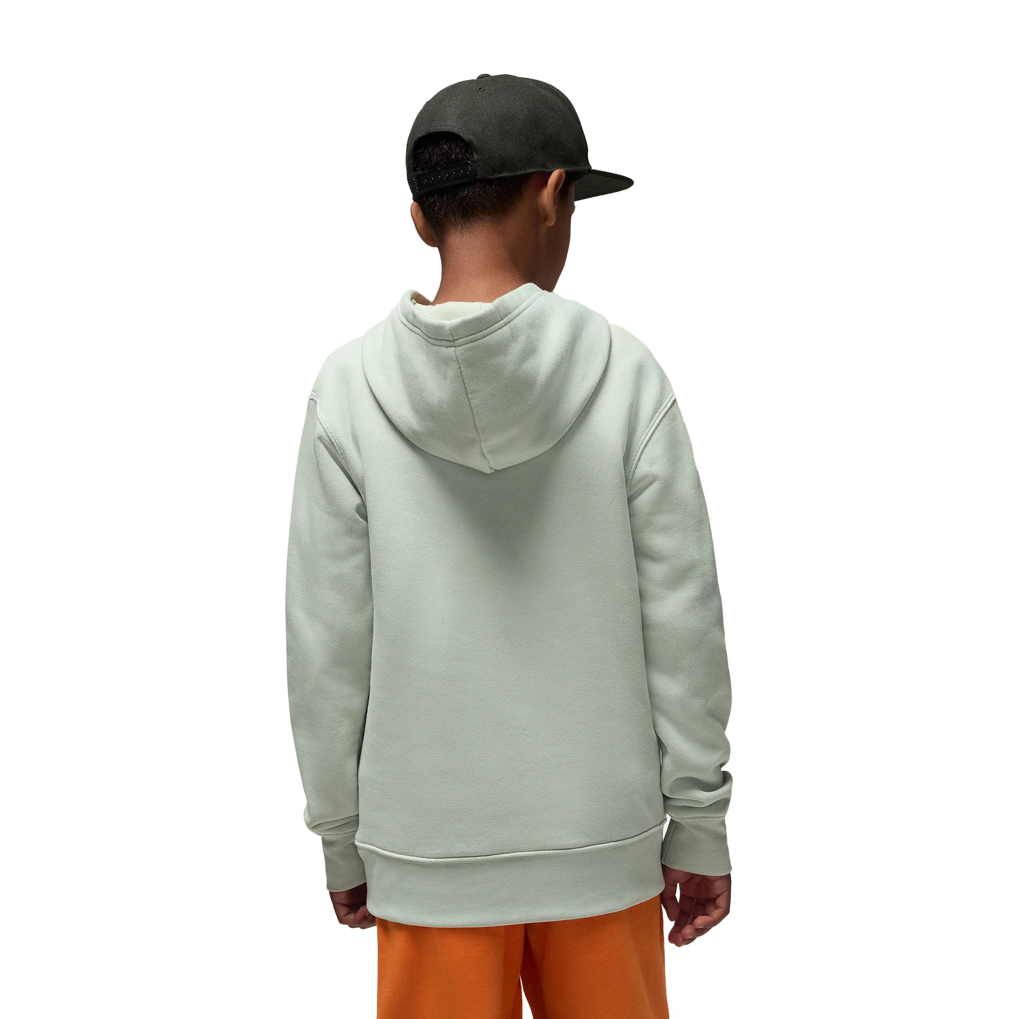 Nike Jordan Boys MJ Baseline PO Hoodie Light Silver - Image 2