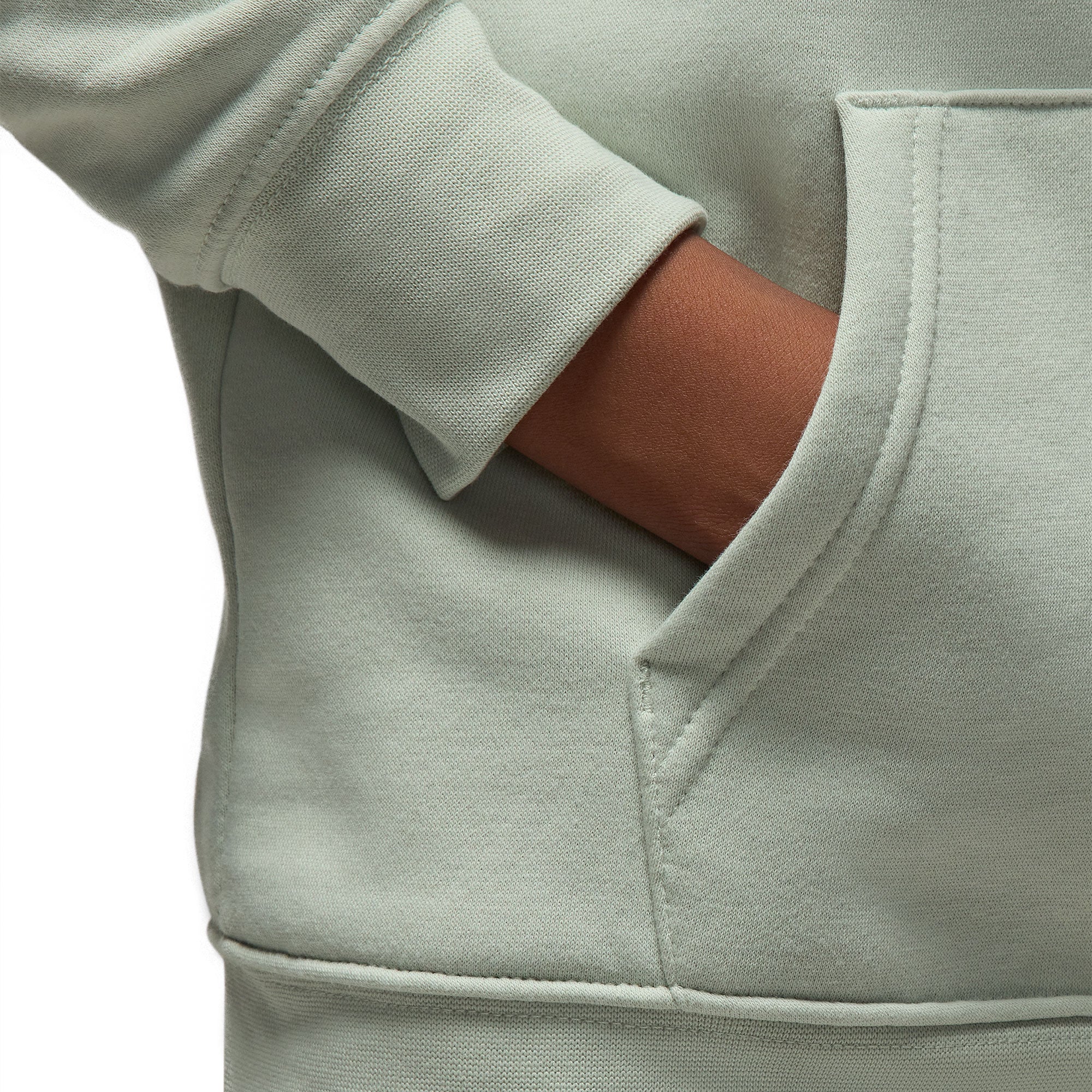 Nike Jordan Boys MJ Baseline PO Hoodie Light Silver - Image 4
