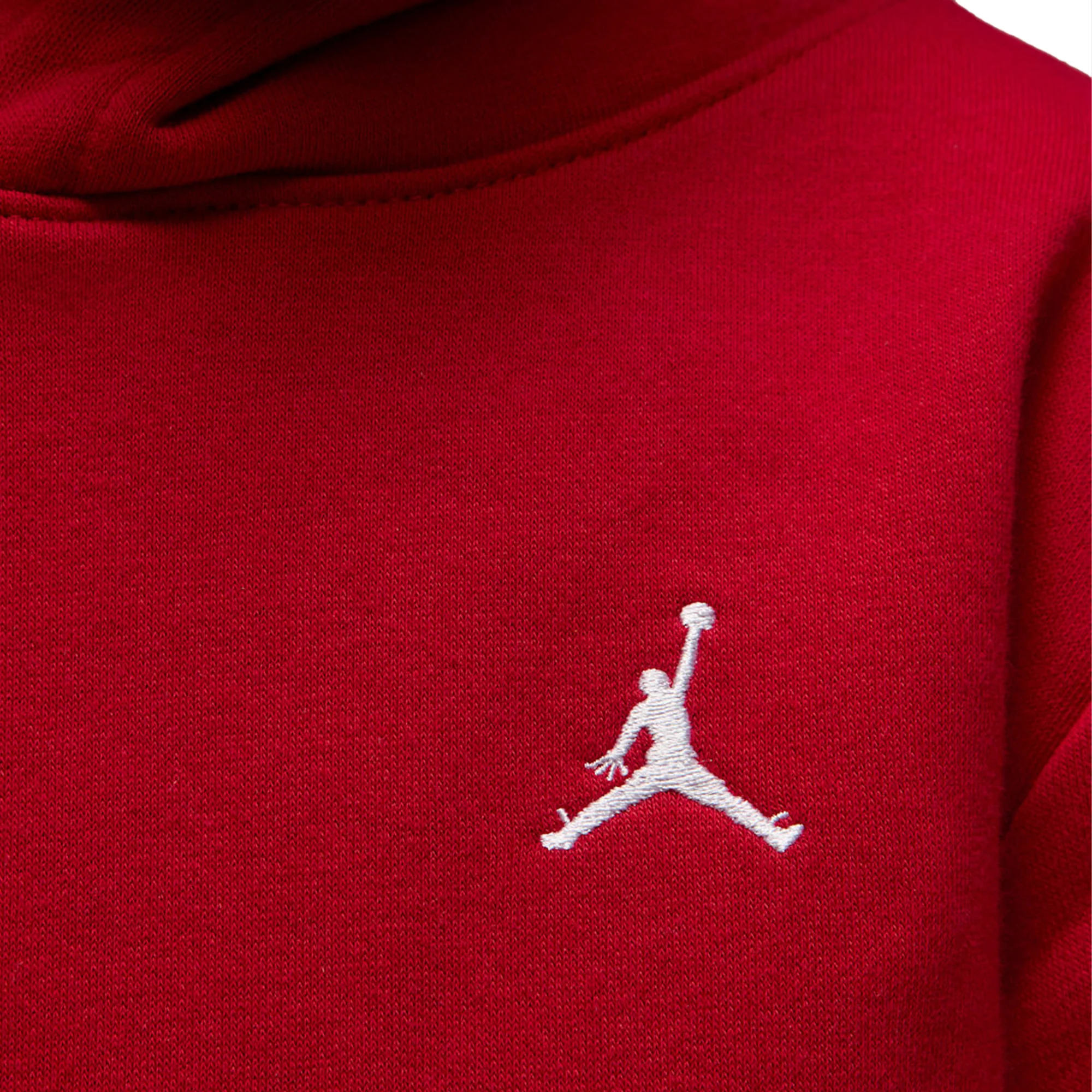 Nike Jordan Boys MJ Brooklyn FT PO Hoodie Gym Red - Image 3