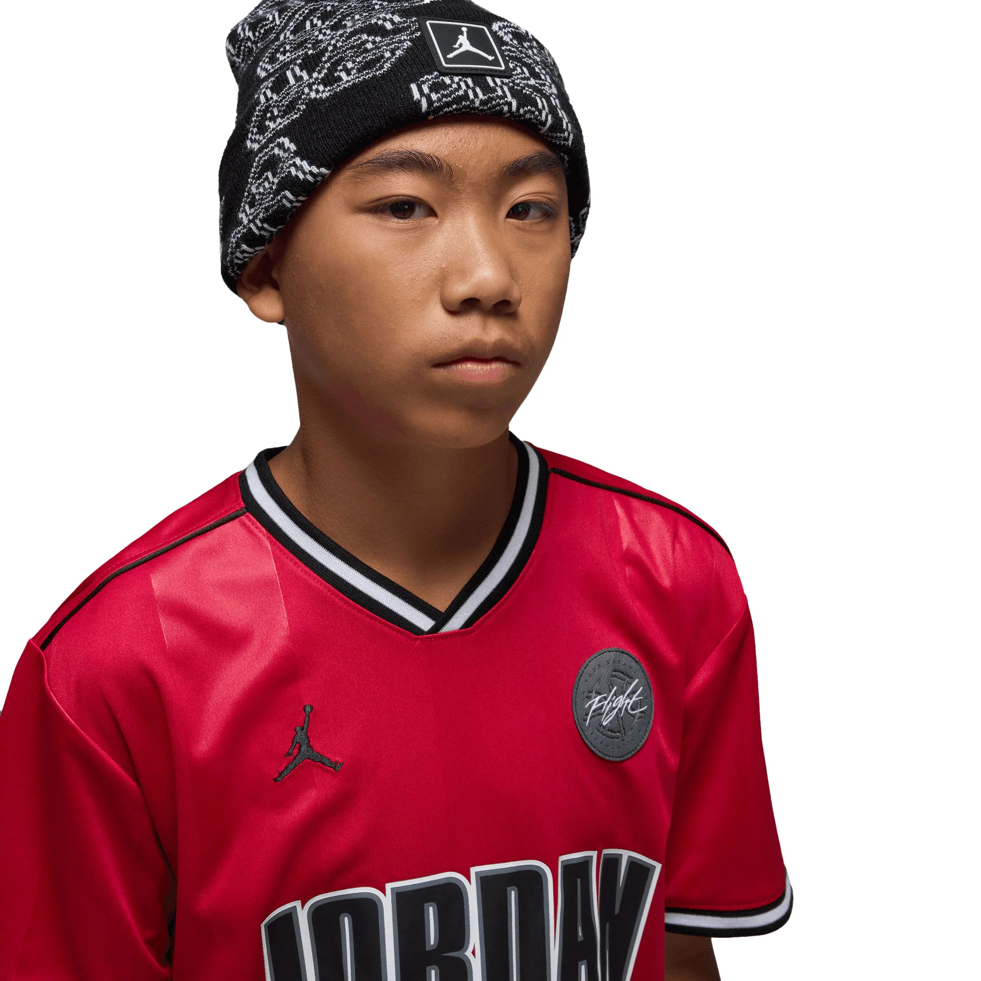 Nike Jordan Boys MJ Sport Jersey Gym Red - Image 3
