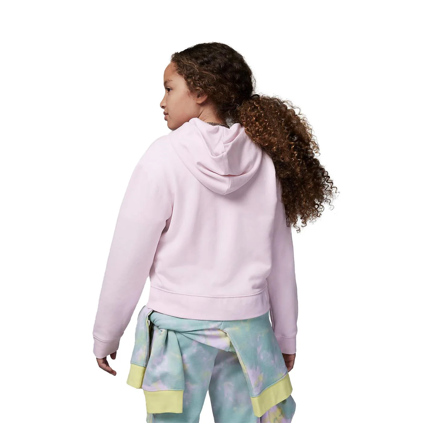Nike Jordan Girls Essential Boxy Full-Zip Hoodie Pink Foam - Image 3