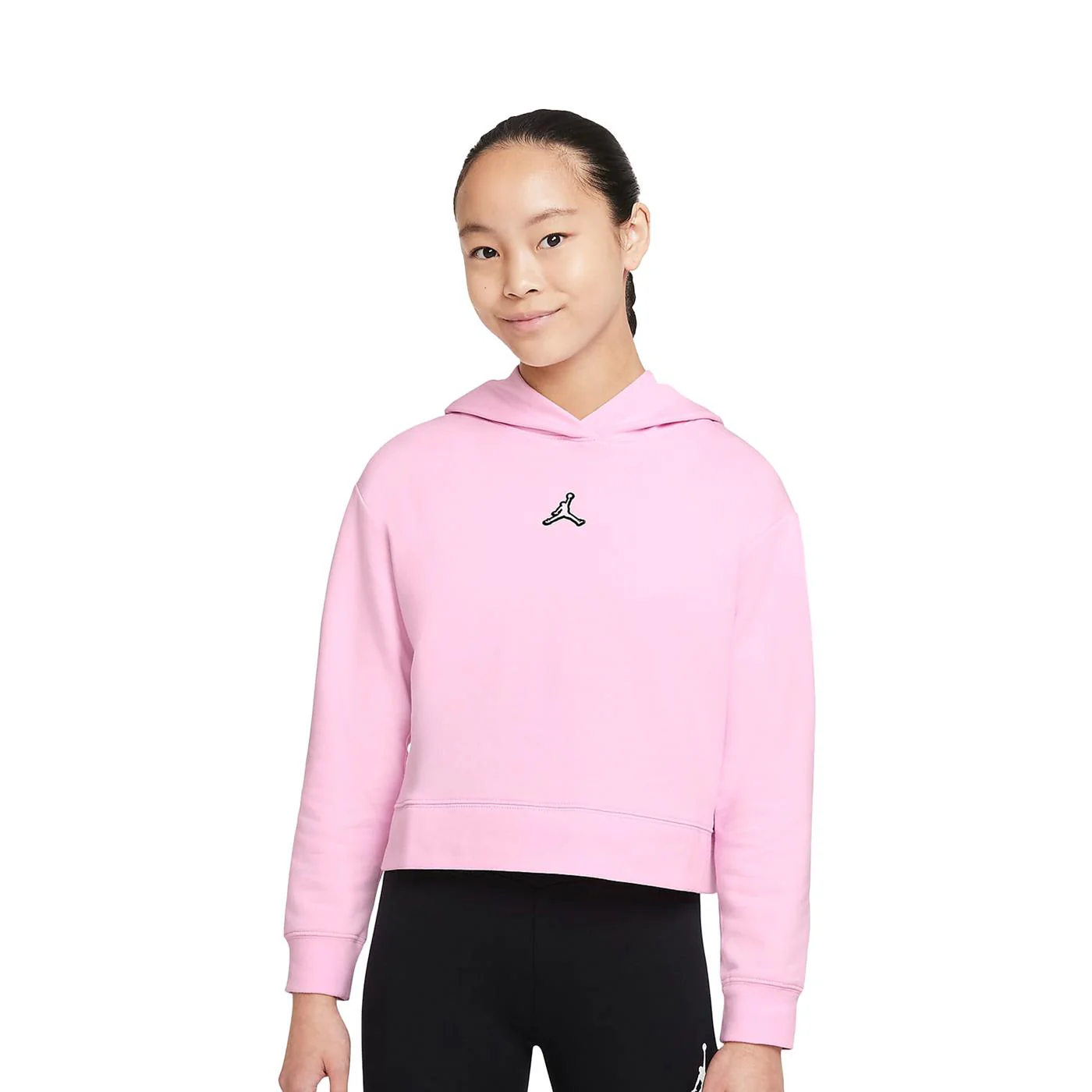 Nike Jordan Girls Essentials Boxy PO Hoodie Pink Foam