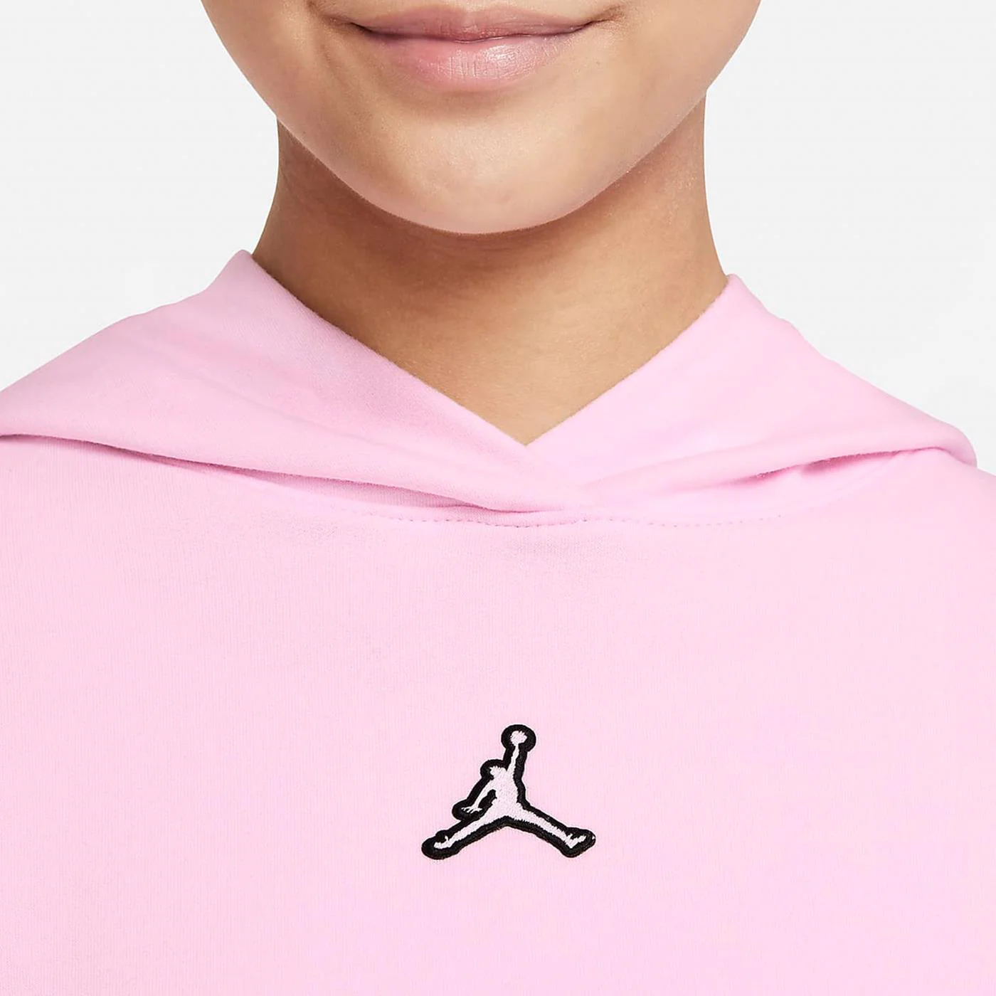 Nike Jordan Girls Essentials Boxy PO Hoodie Pink Foam - Image 2