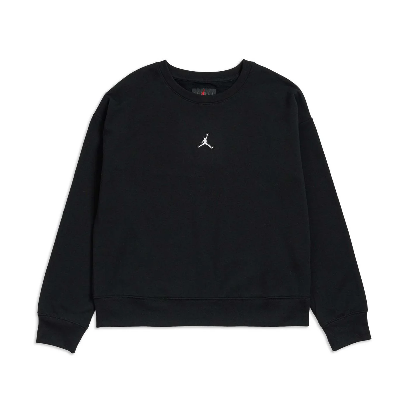 Nike Jordan Girls Essentials Crew Sweat Black/White