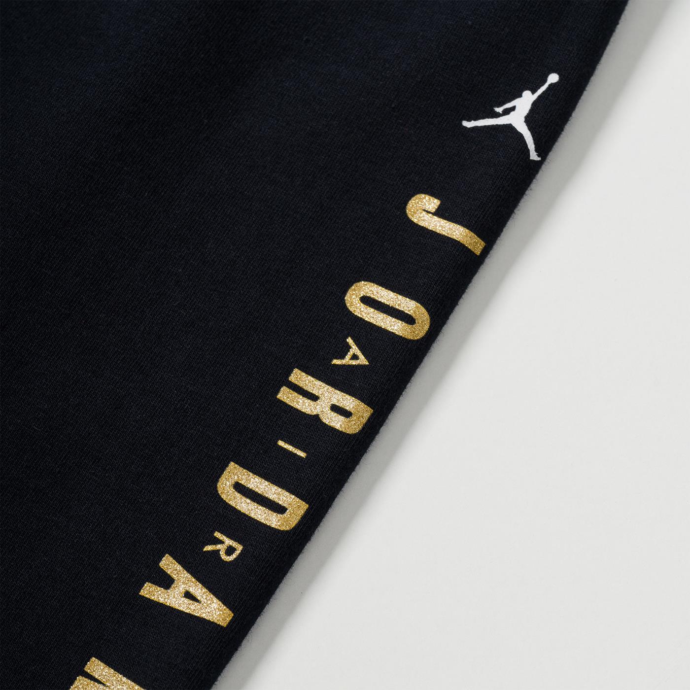 Nike Jordan Girls High-Waist Leggings Black/Gold - Image 3