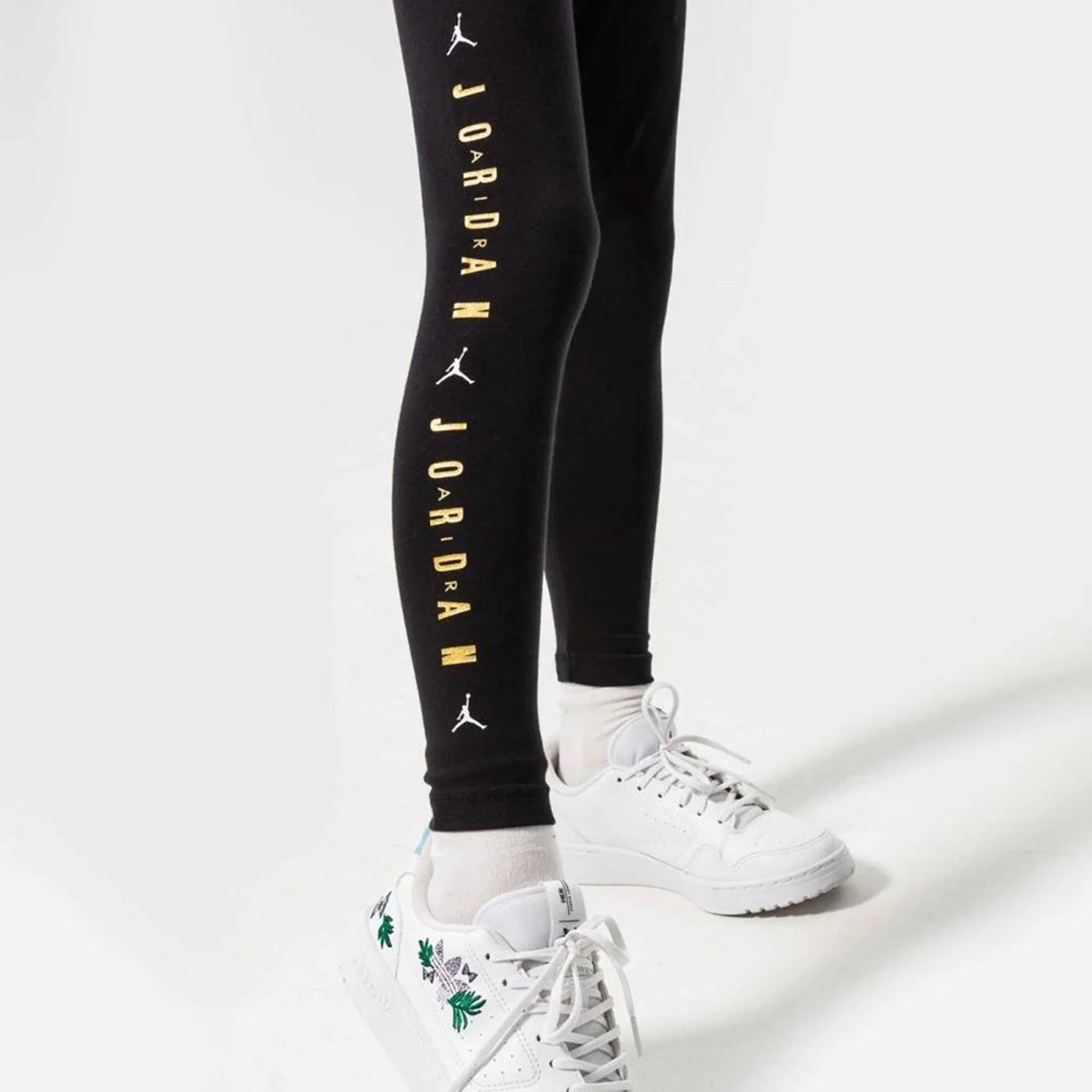 Nike Jordan Girls High-Waist Leggings Black/Gold - Image 4