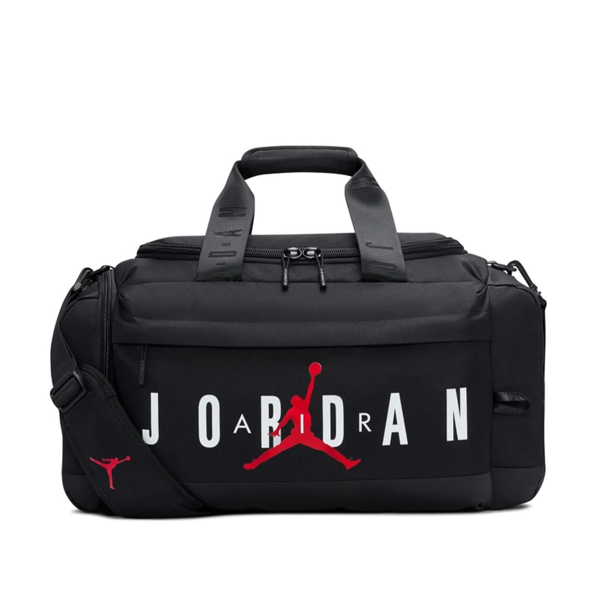 Nike Jordan Jam Velocity Duffle Bag Black/White-Gym Red - Image 2