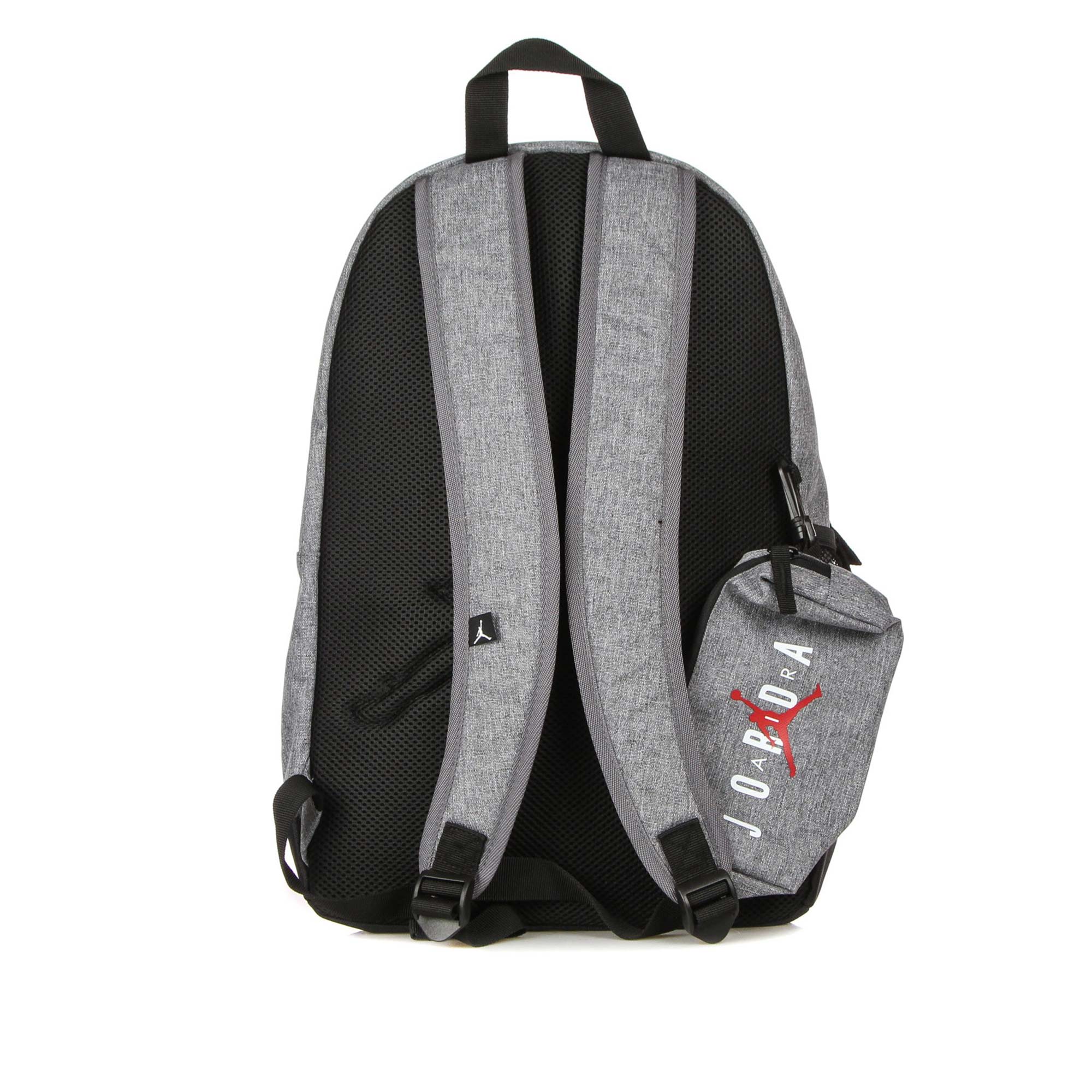 Nike Jordan School Backpack Grey Heather/Black-Gym Red - Image 2
