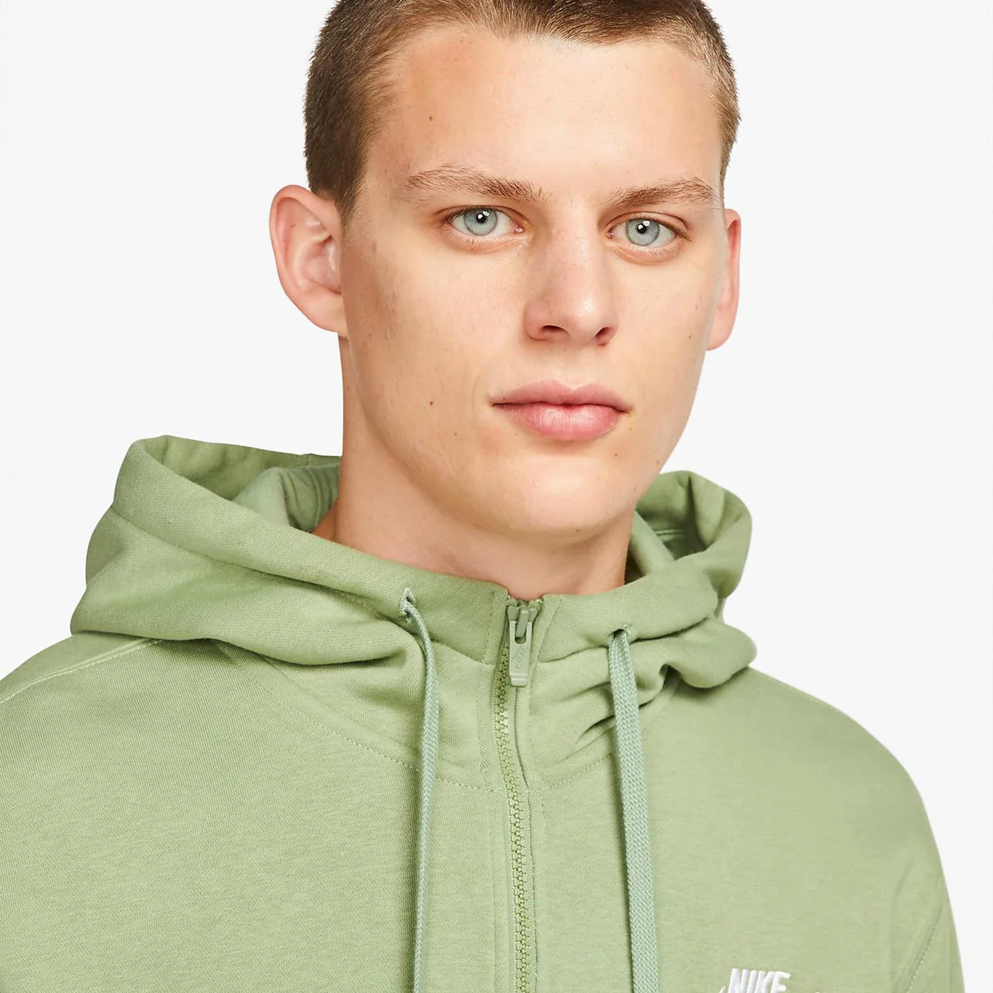 Nike Nsw Club Hoodie FZ BB Oil Green/Oil Green-White - Image 5