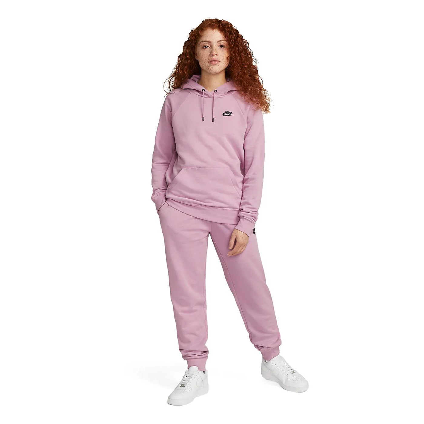 Nike W Essentials Fleece PO Hoodie Orchid/Black - Image 3