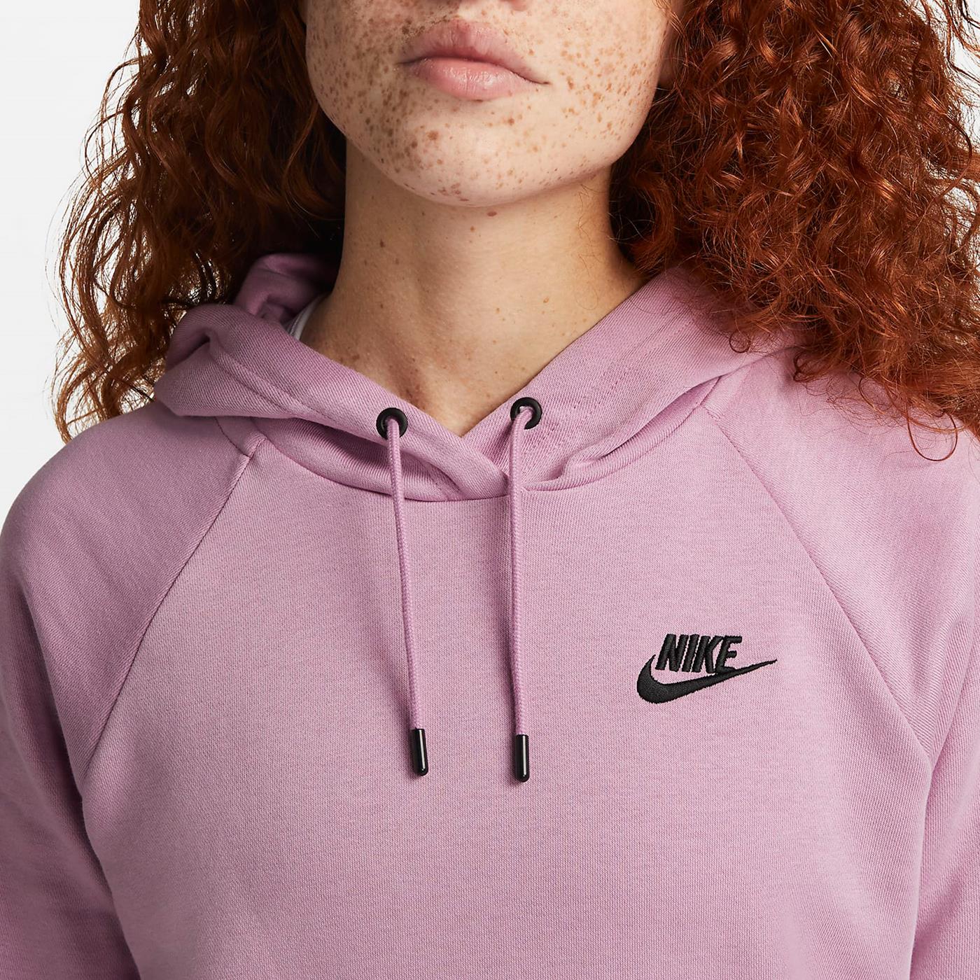 Nike W Essentials Fleece PO Hoodie Orchid/Black - Image 4