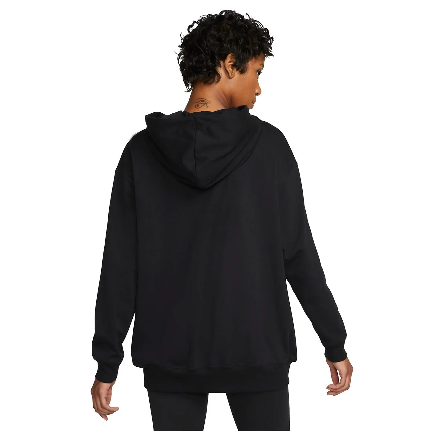 Nike W Jersey Ooversize FZ Hoodie Black/White - Image 2