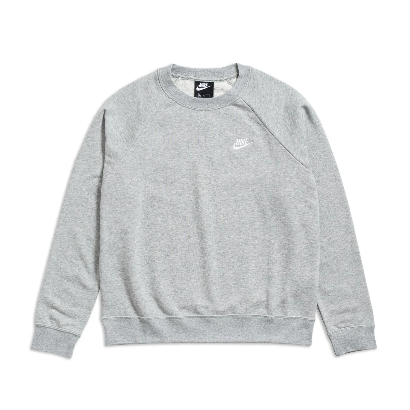Nike W Nsw Essential Fleece Crew Dark Grey Heather/White