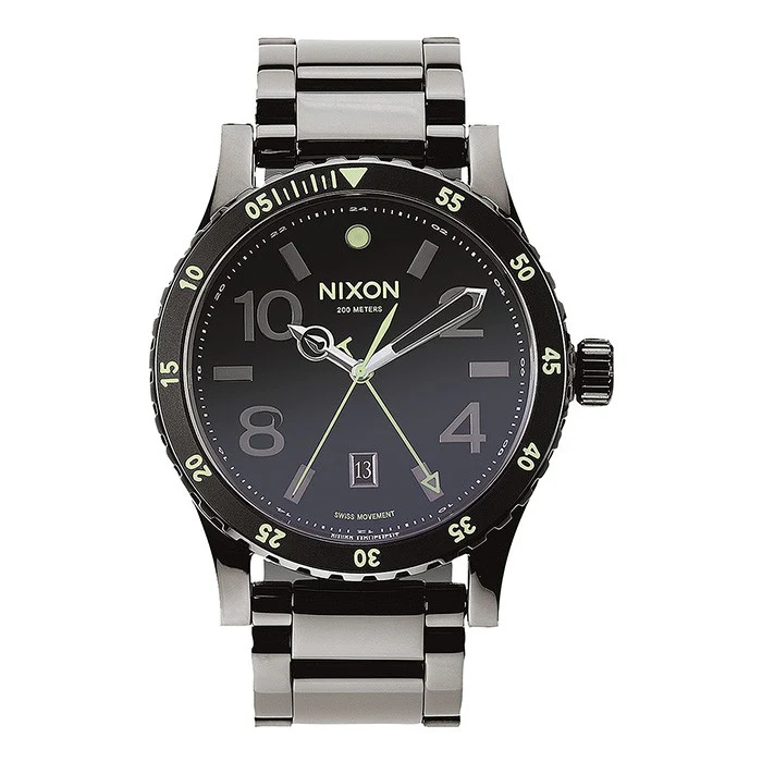 Nixon Diplomat Ss 45 Mm Polished Gunmetal/Lum