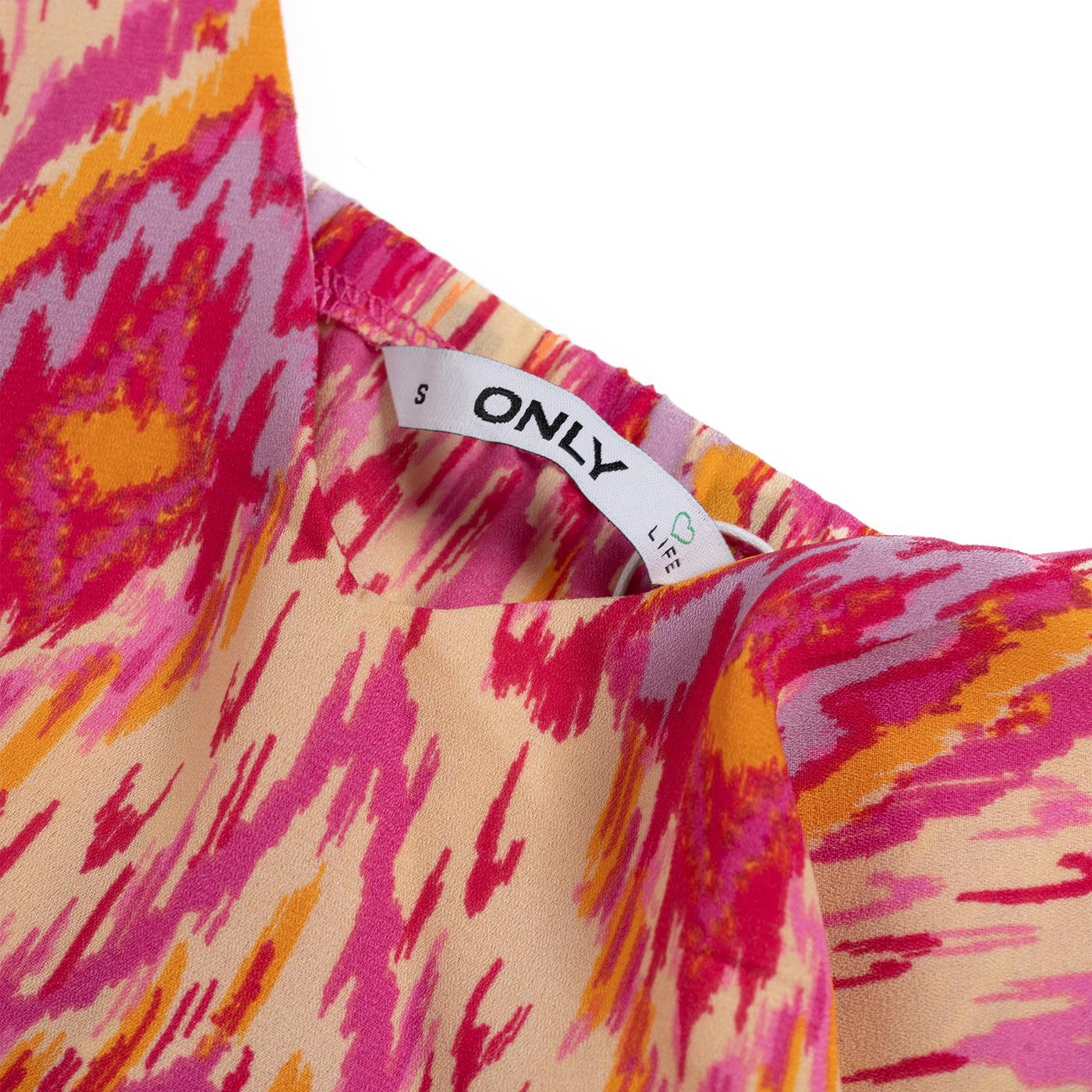 Only Alma Life Poly Frill Playsuit AOP Raspberry Rose - Image 3