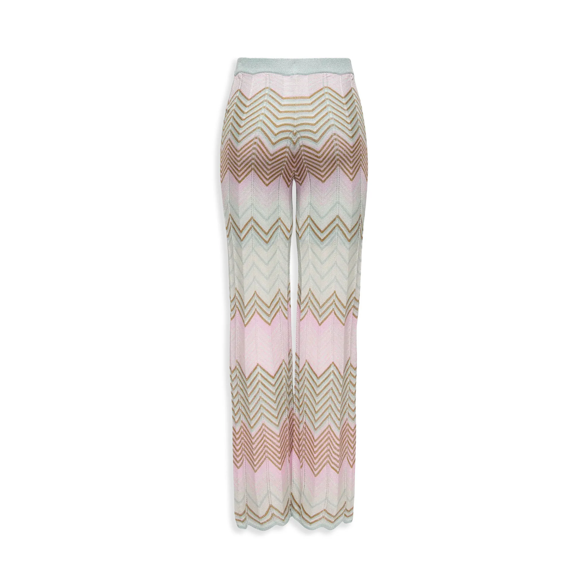 Only Alvira Life MW Glitter Pant Knt Cloud Blue/Roseate - Image 2