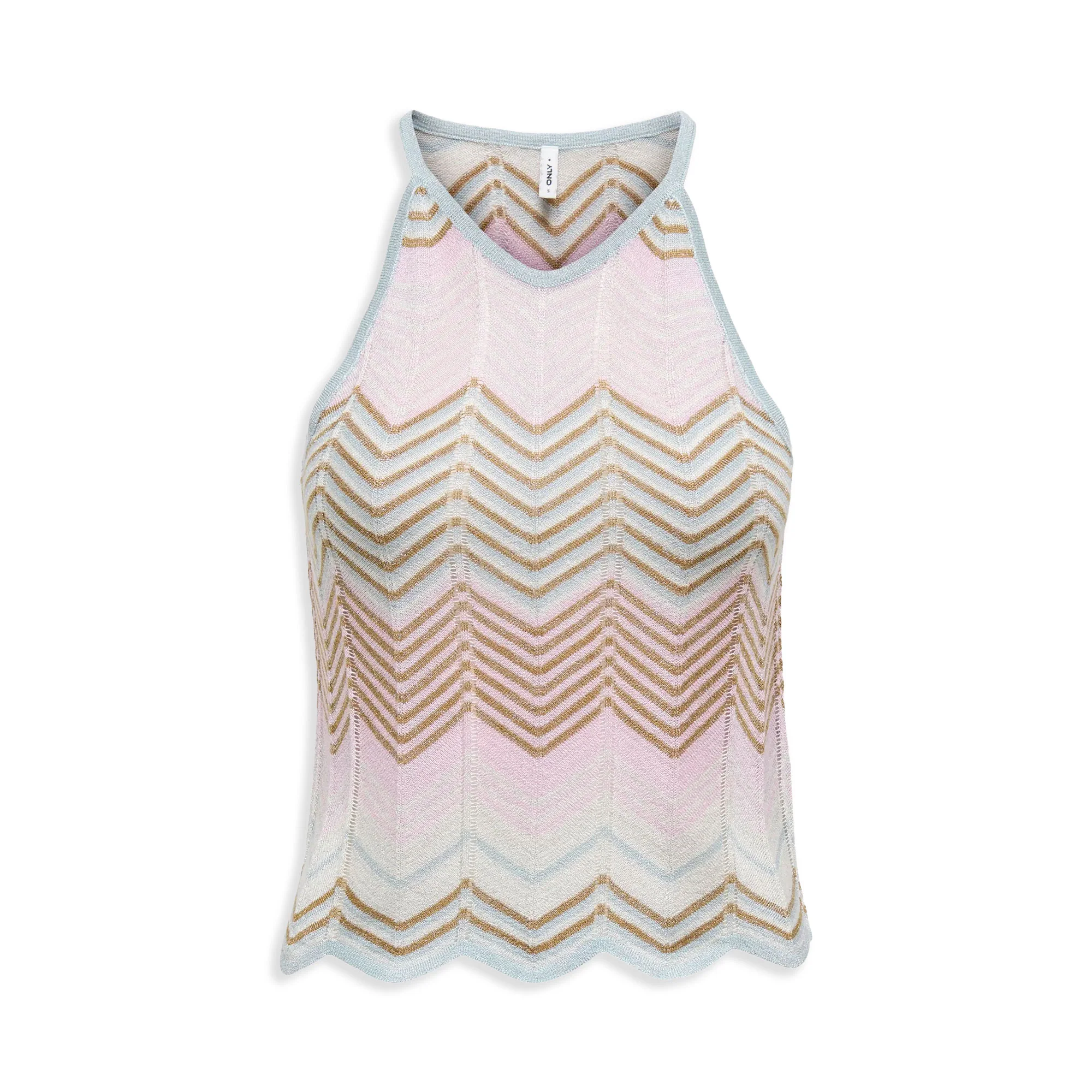 Only Alvira Life SL Glitter Top Knt Cloud Blue/Roseate